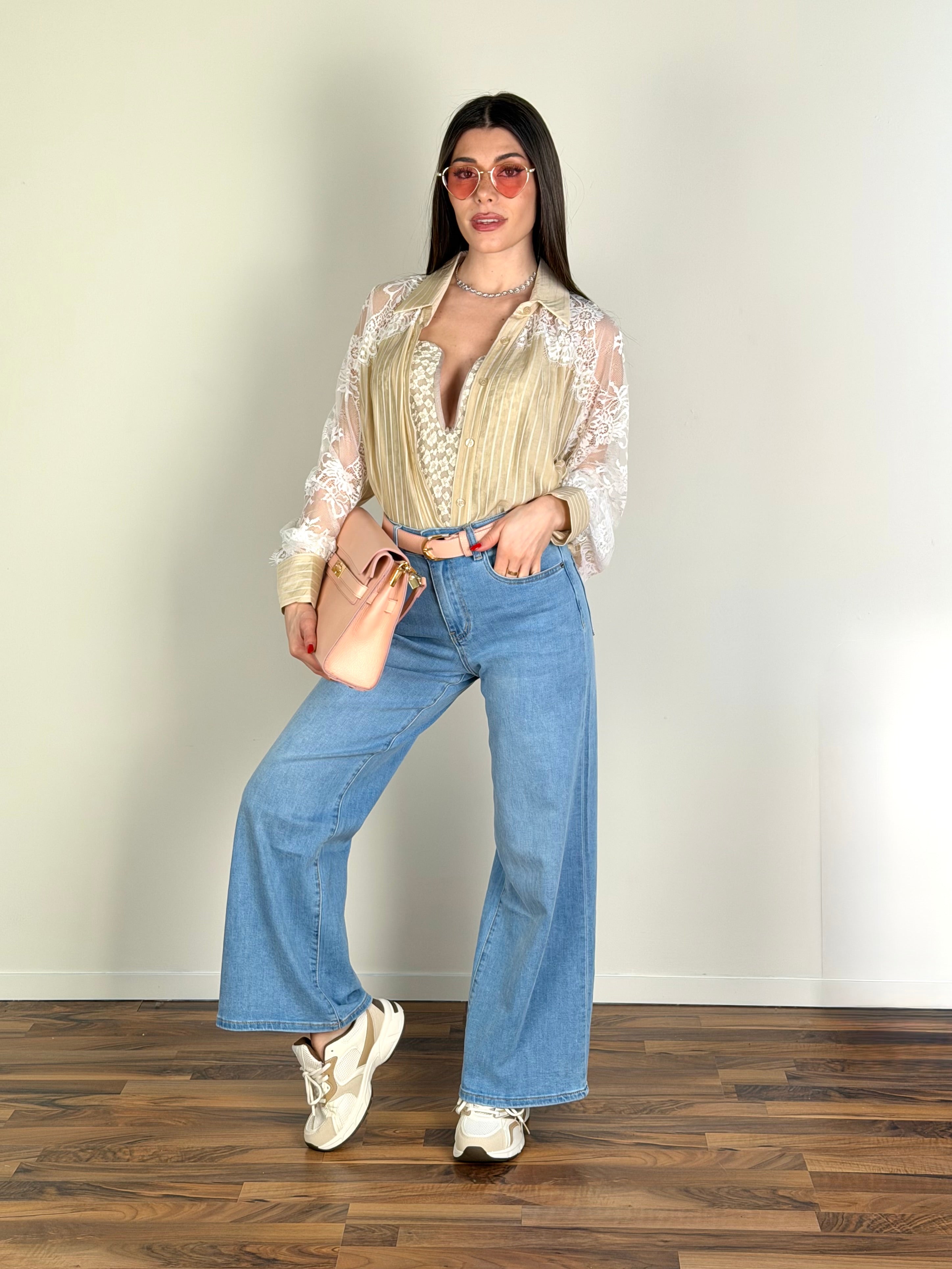 Camicia Baby-doll beige