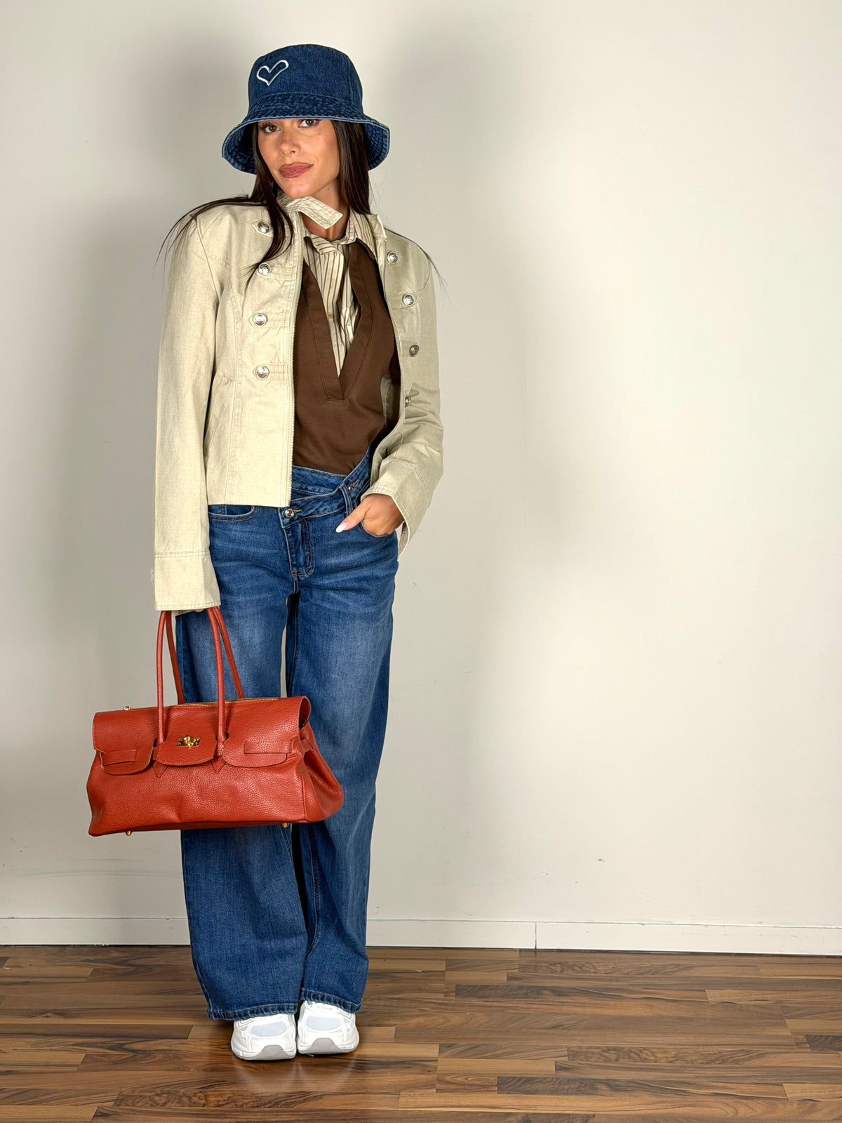 Giubbino jeans Giselle beige