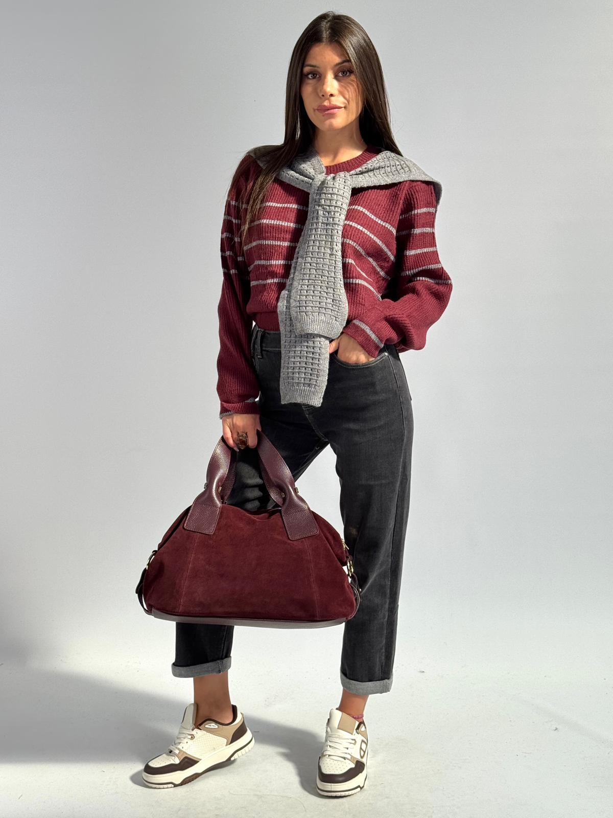 Maglia Milly bordeaux