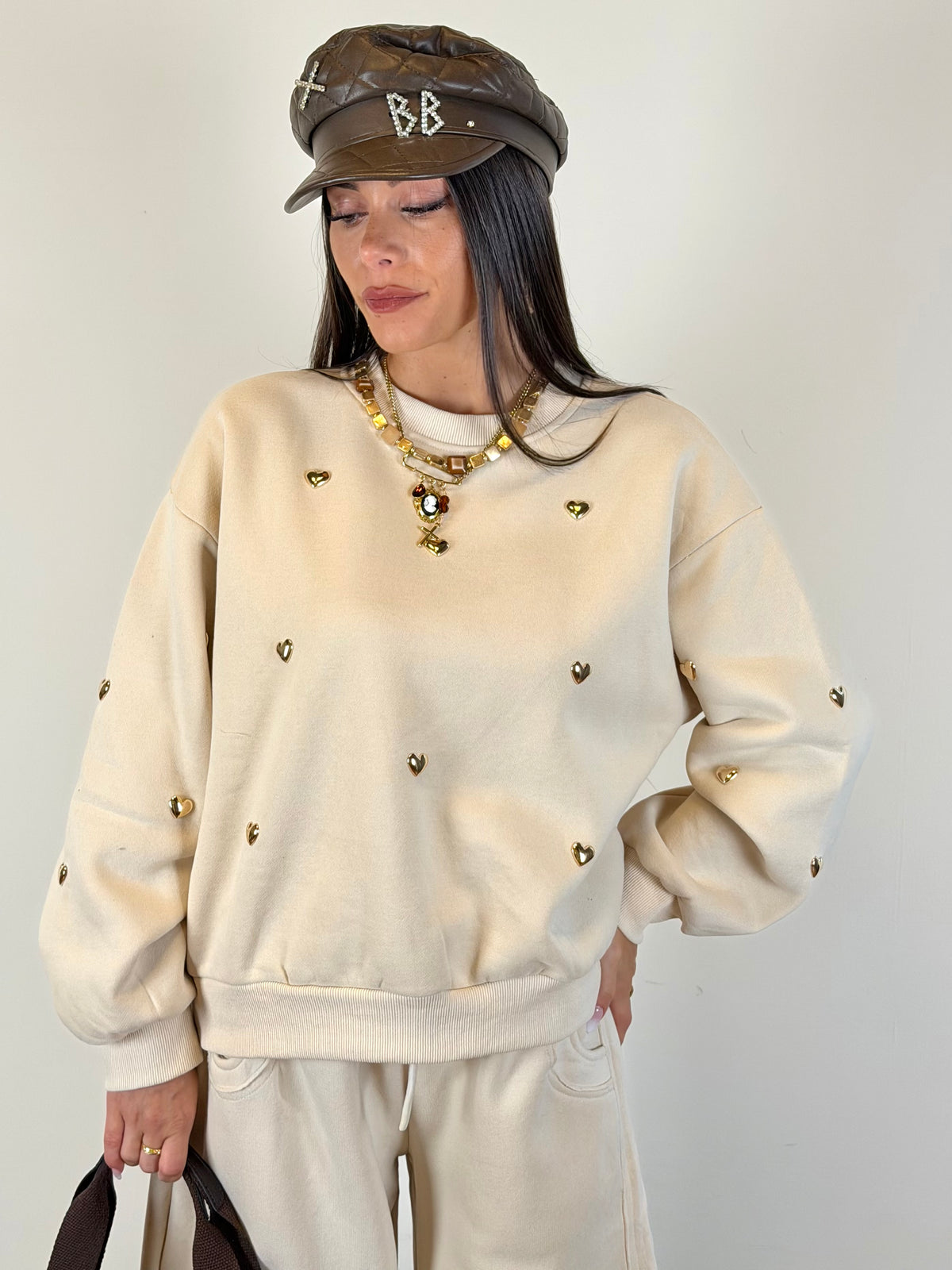 Felpa tuta Romantica beige