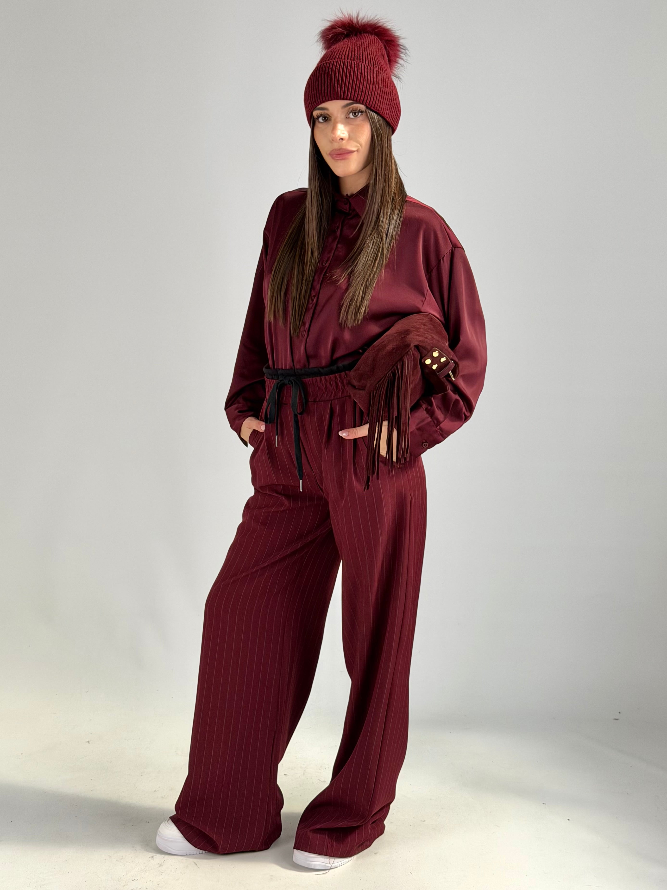 Camicia Gloria bordeaux