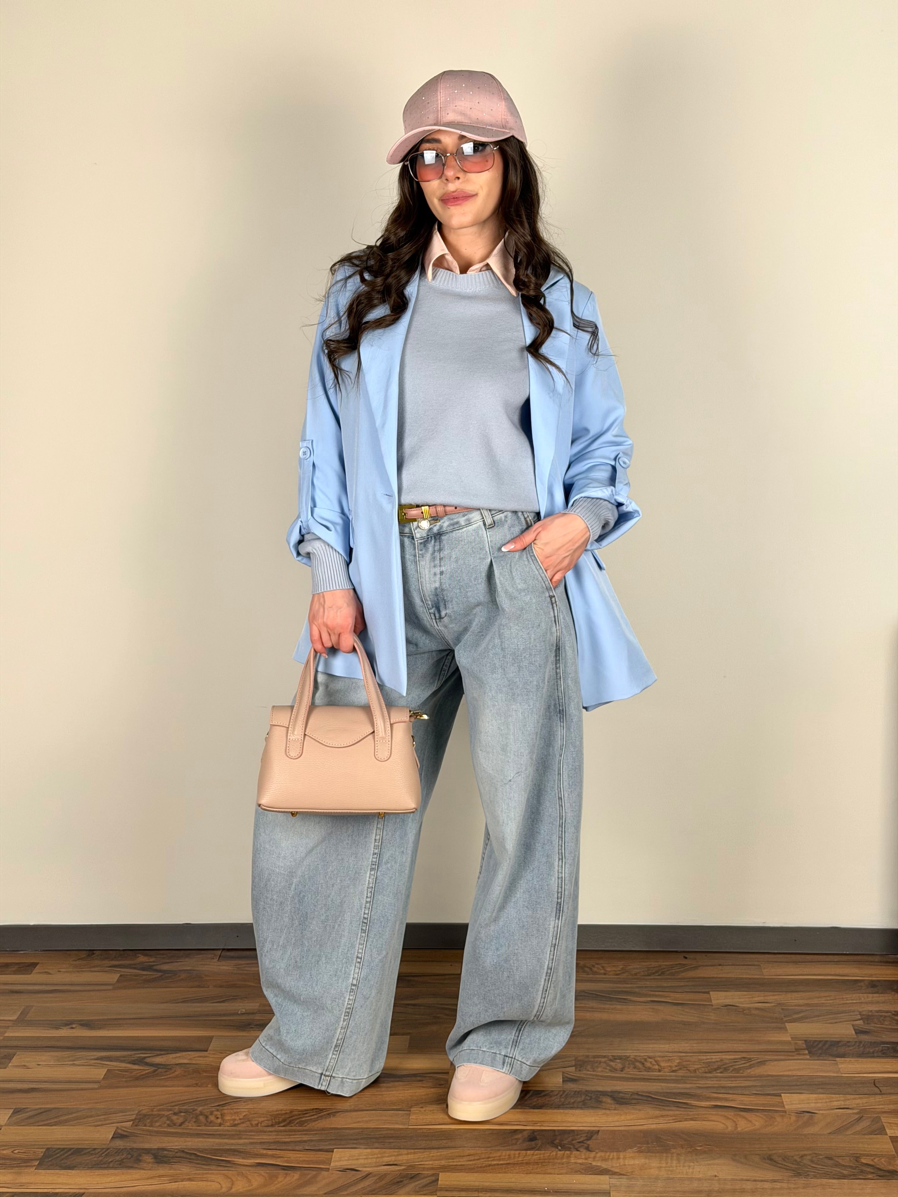 Giacca colors celeste