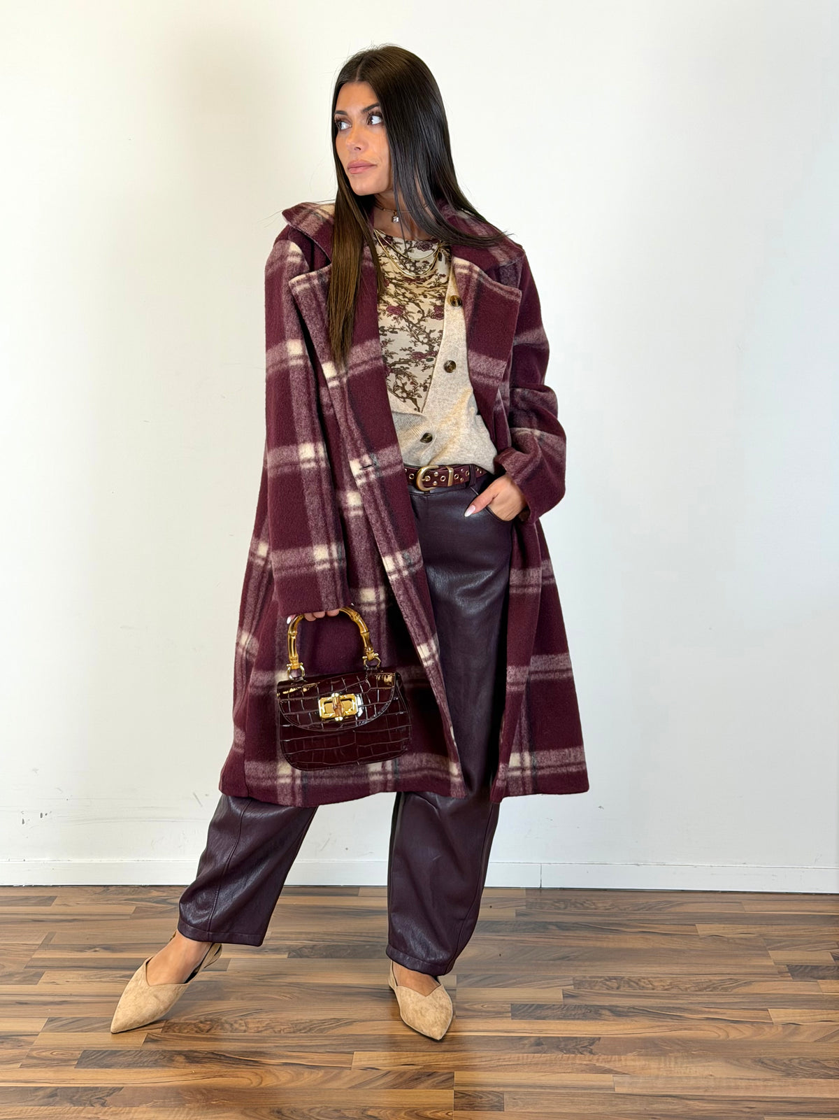Cappotto Eloise bordeaux