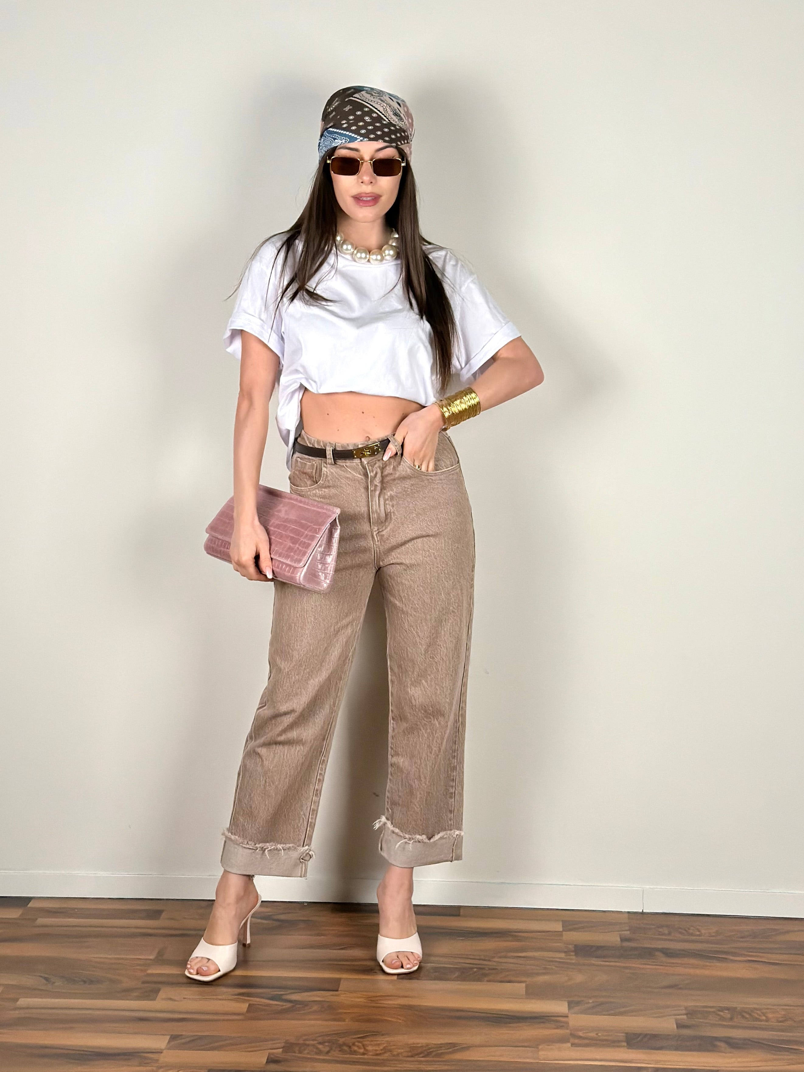 T-shirt Western bianca