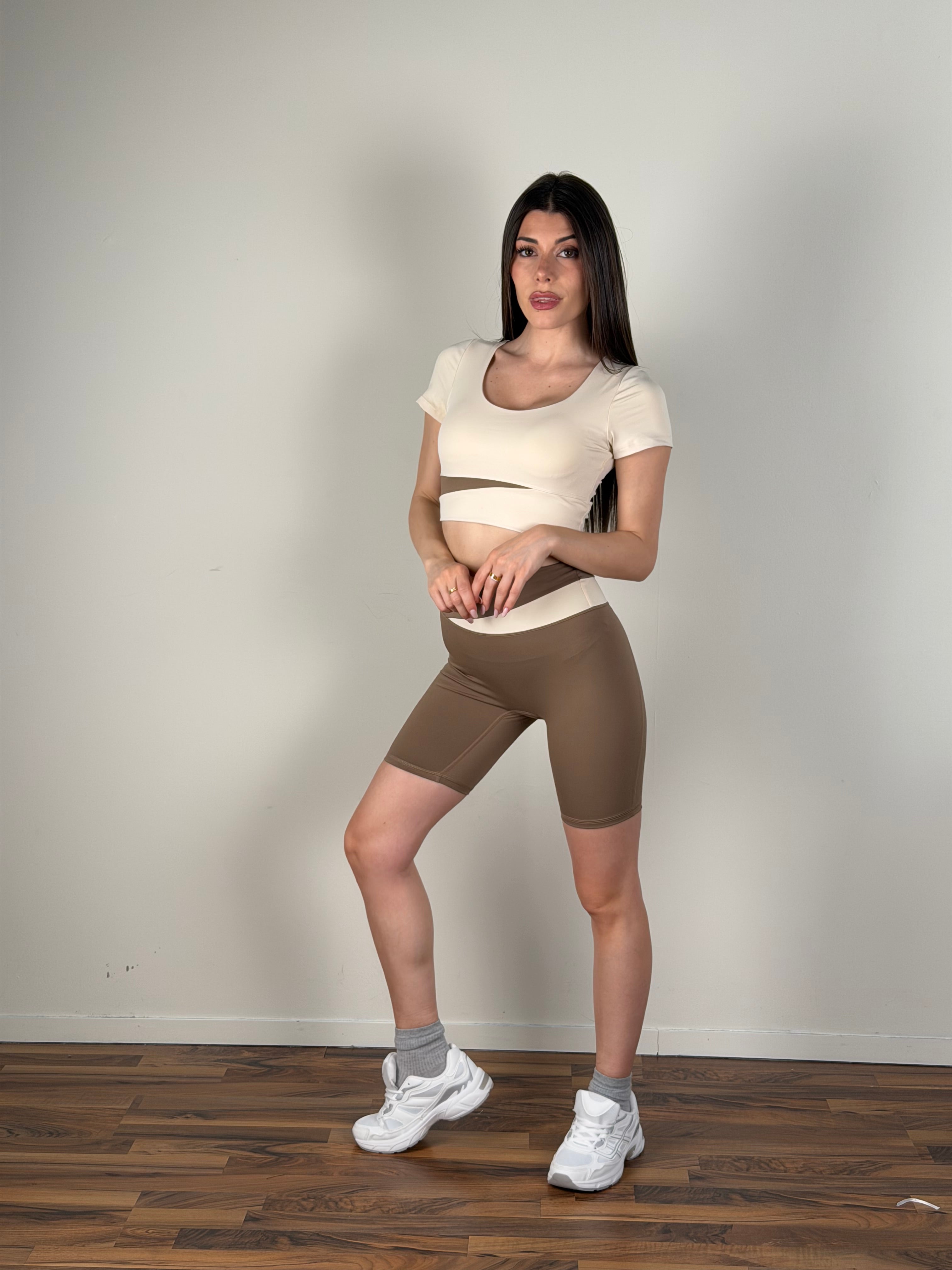 Top Set sportivo Glow beige