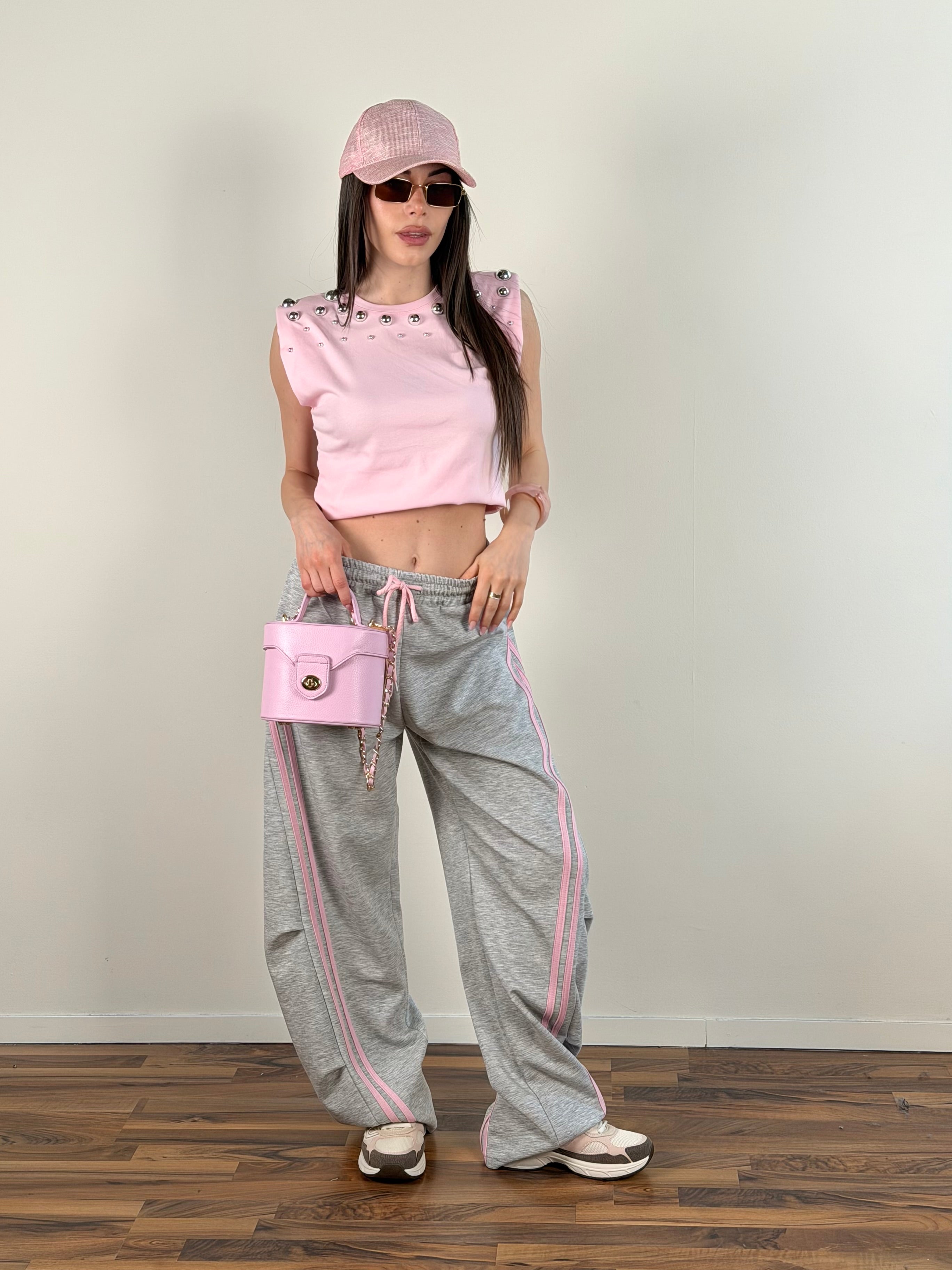 Pantalone tuta Elia grigio