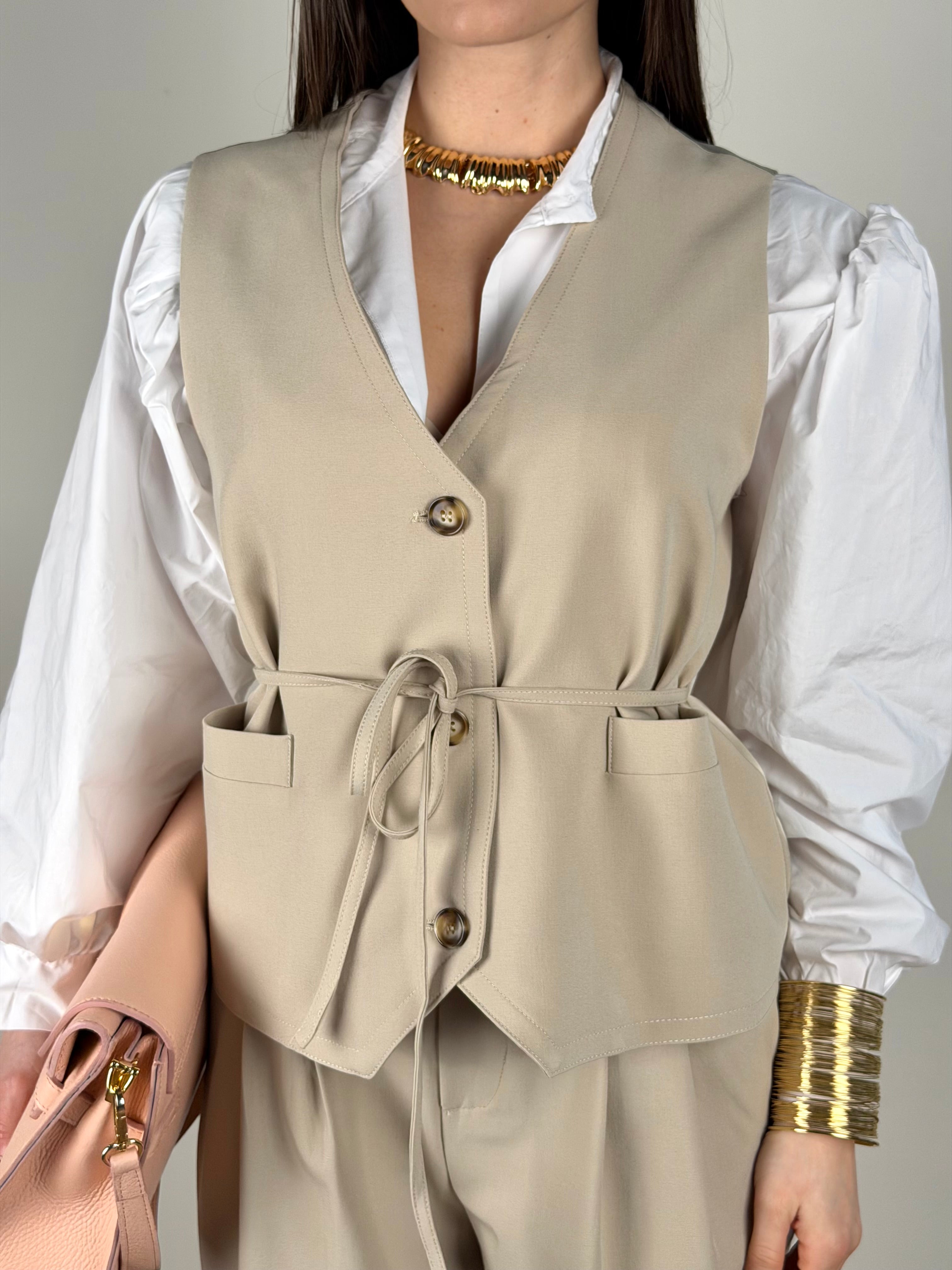 Gilet Morgana beige