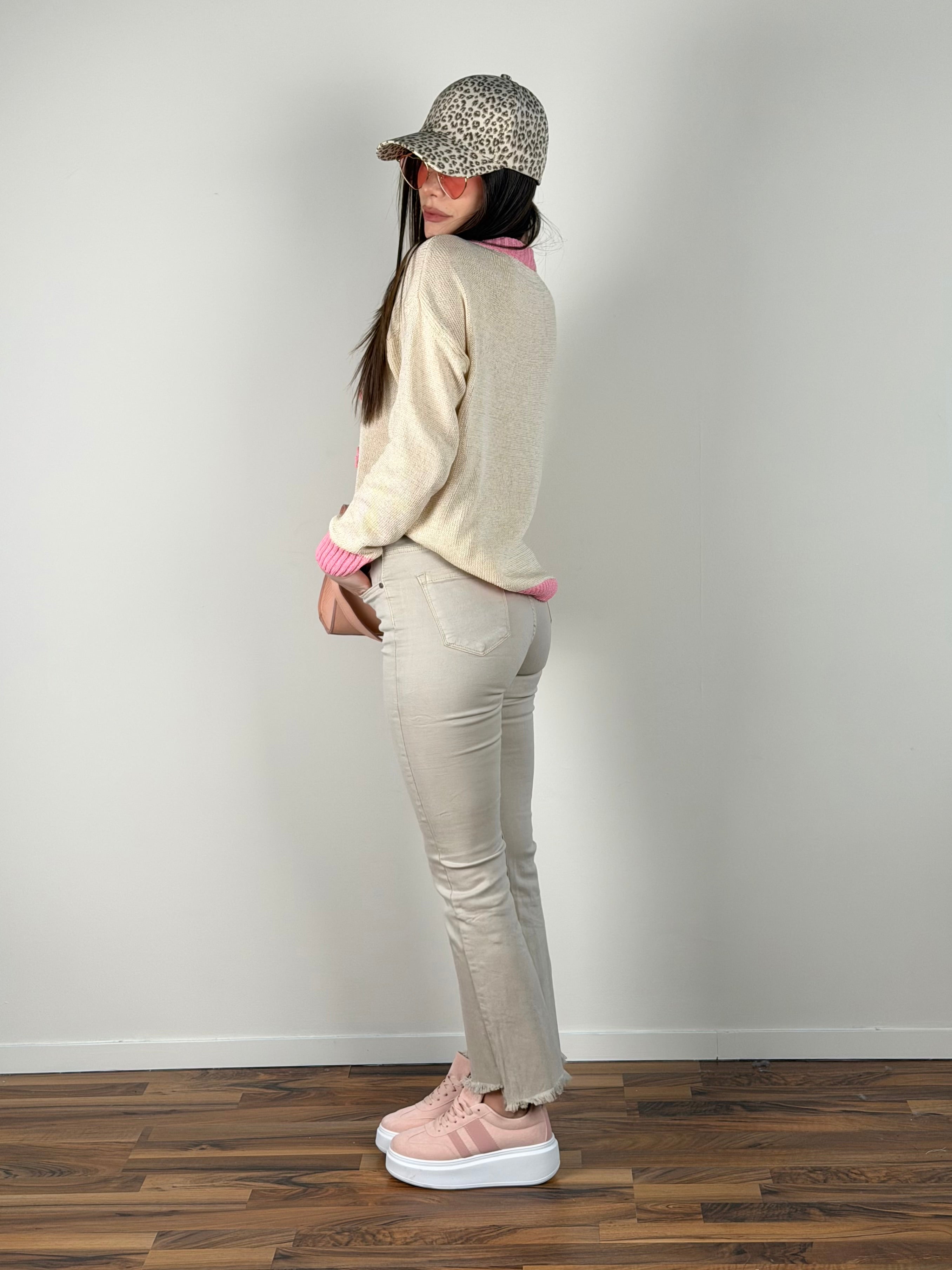 Maglia non mi stressare beige