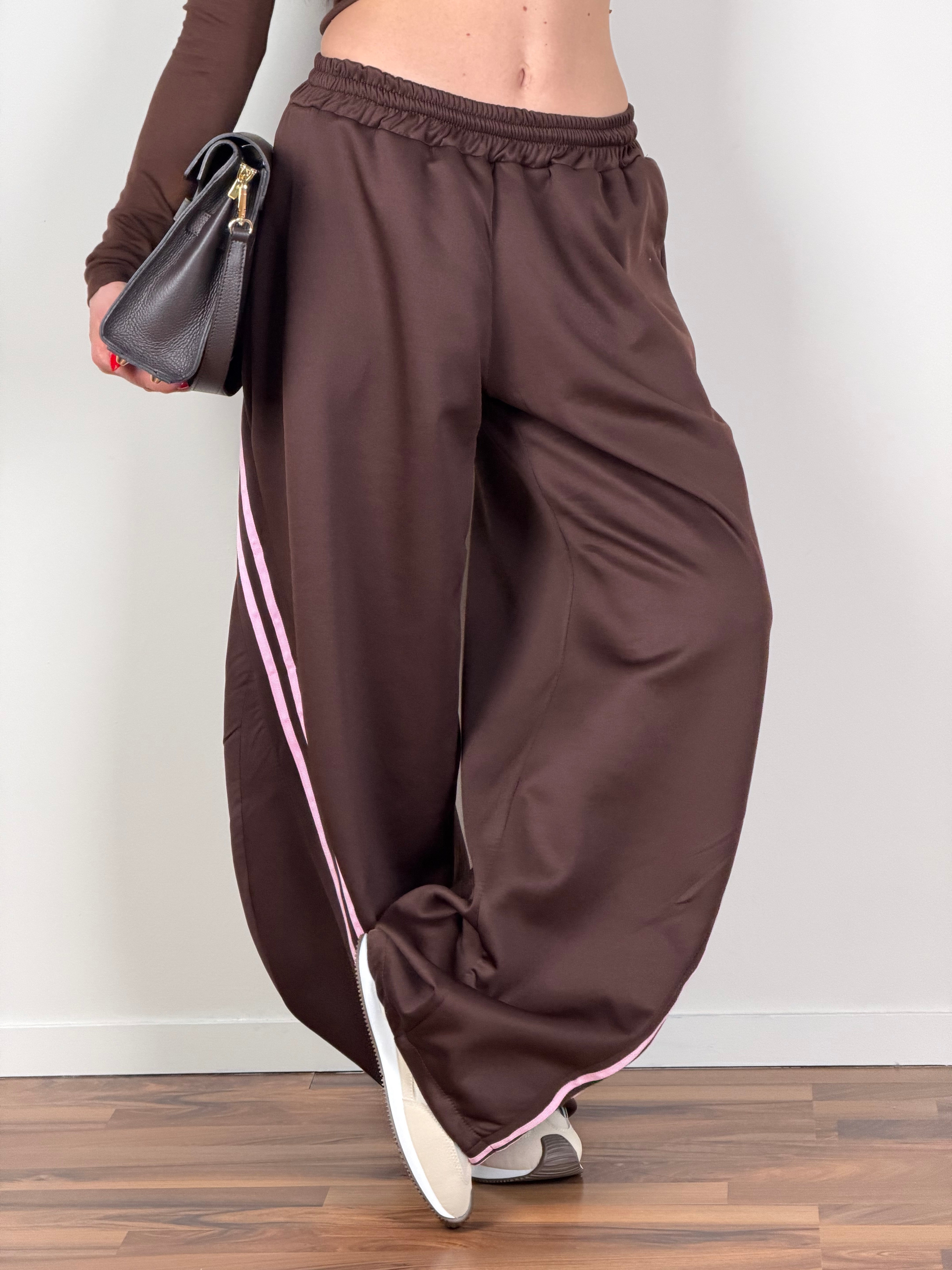 Pantalone tuta banda moro