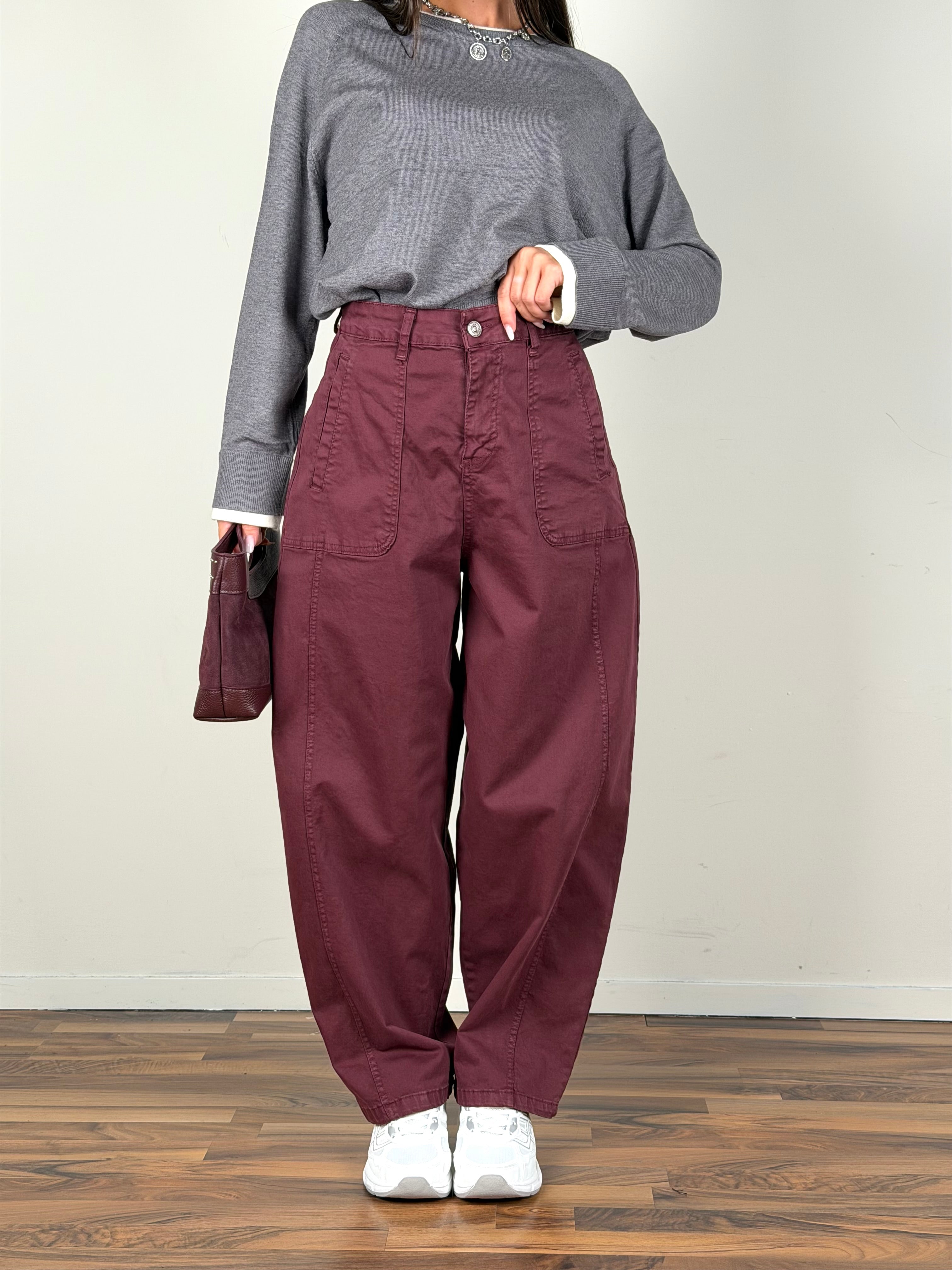 Jeans Corinne bordeaux