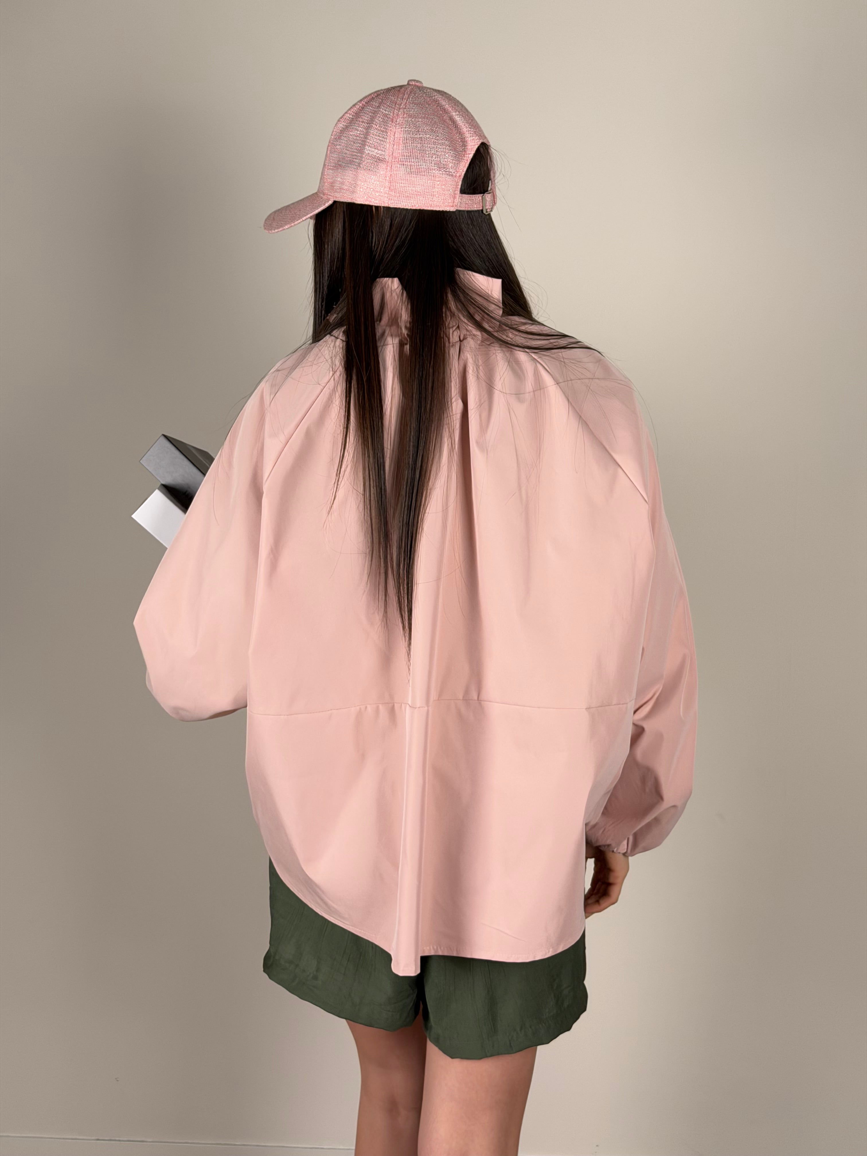 Bomber arricciato rosa