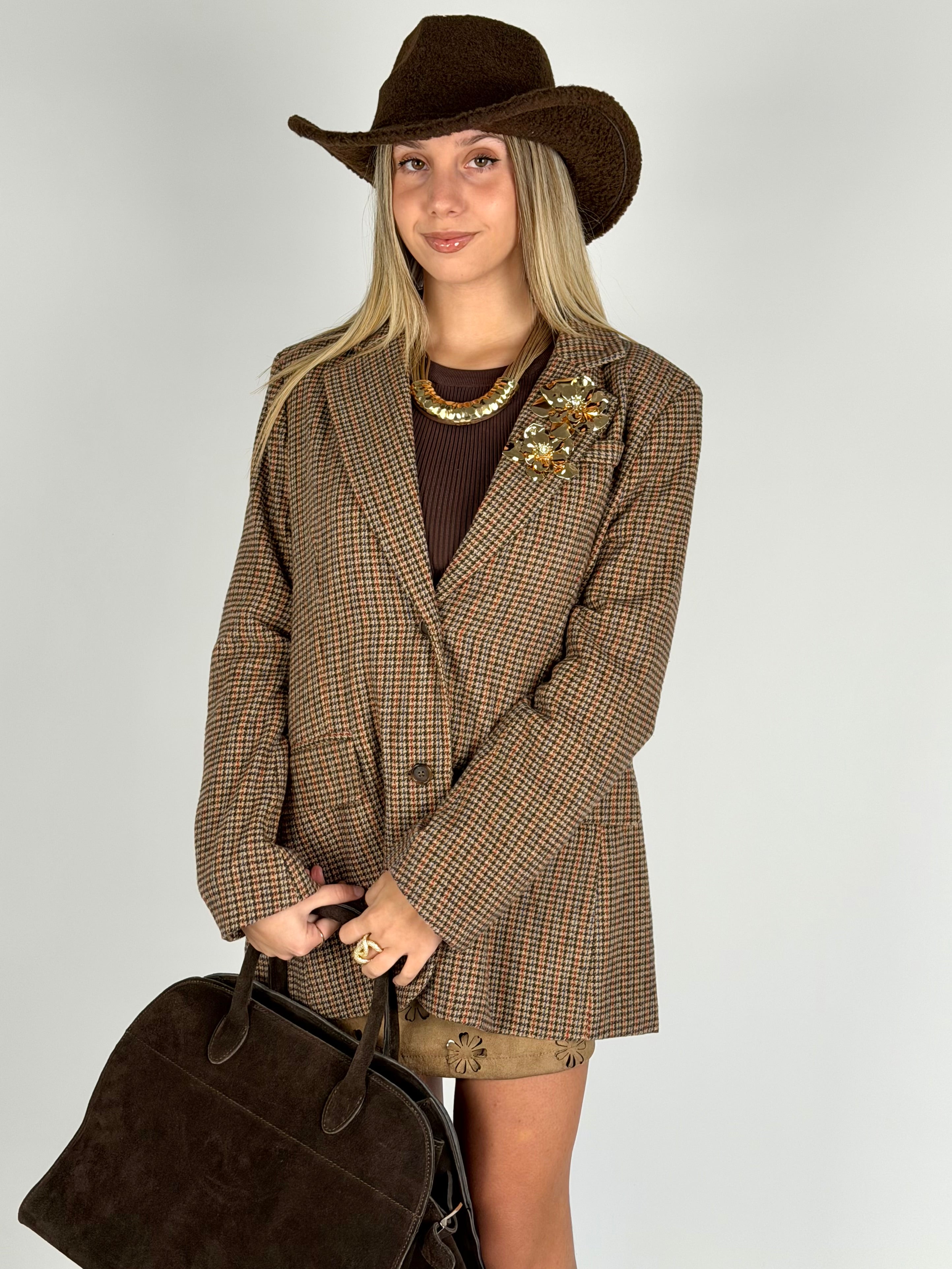 Giacca pied poule spille