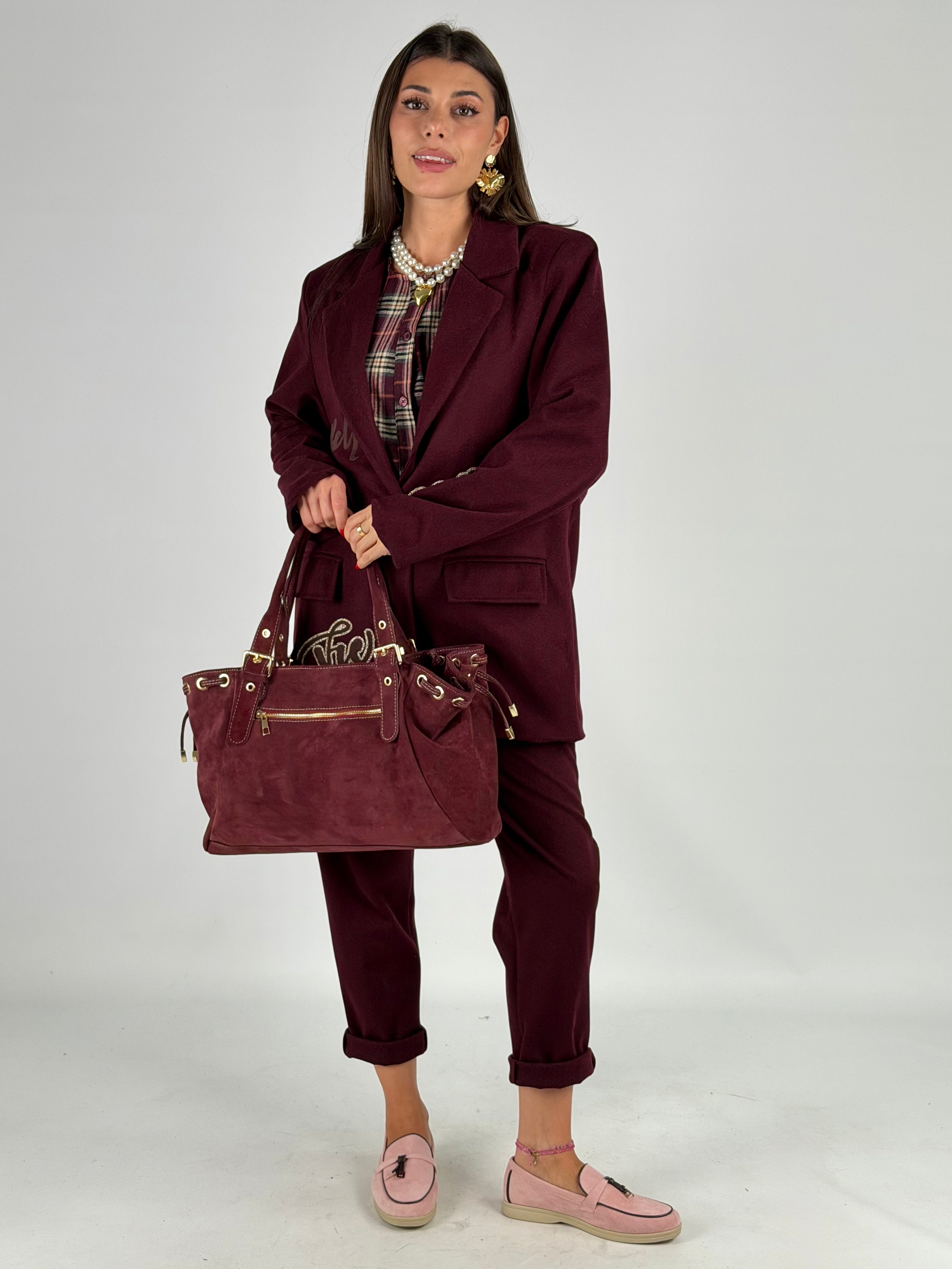 Giacca completo sciala boucle bordeaux