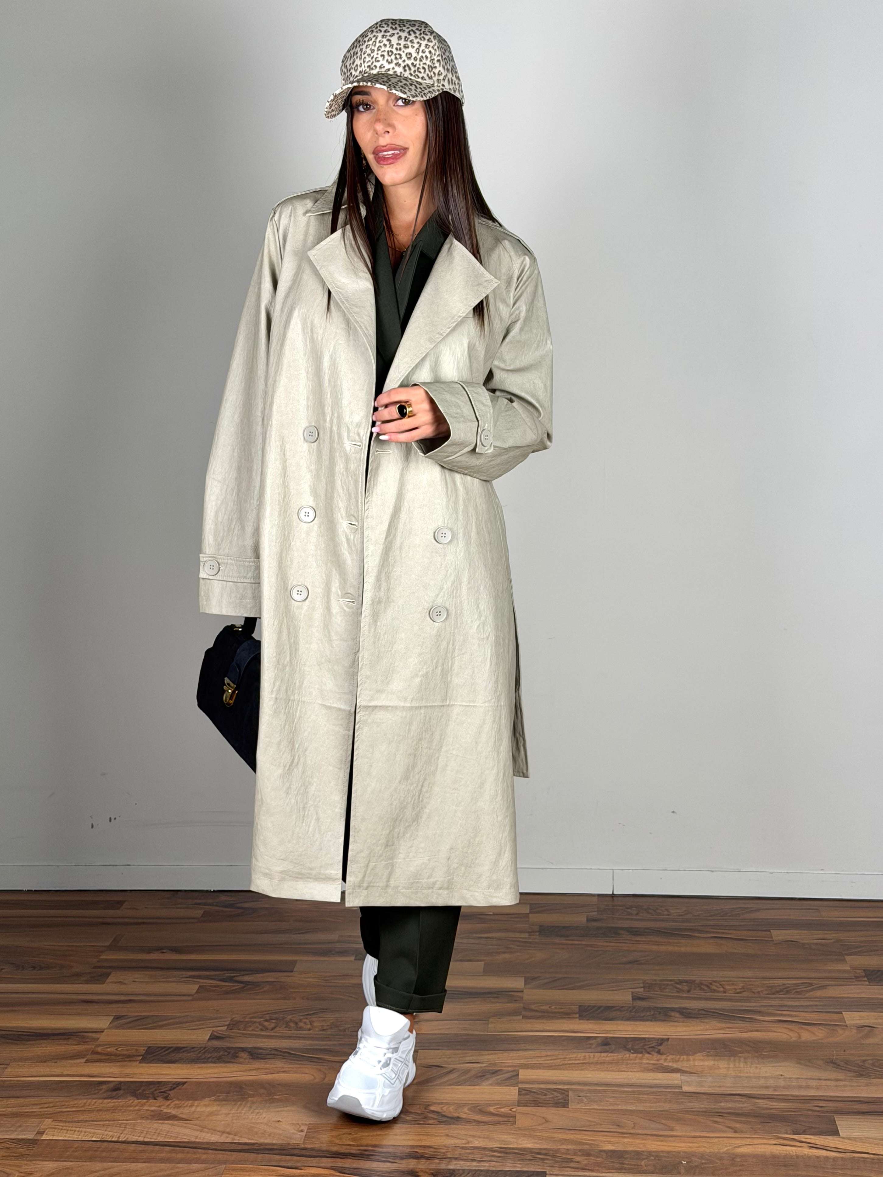 Trench ecopelle beige