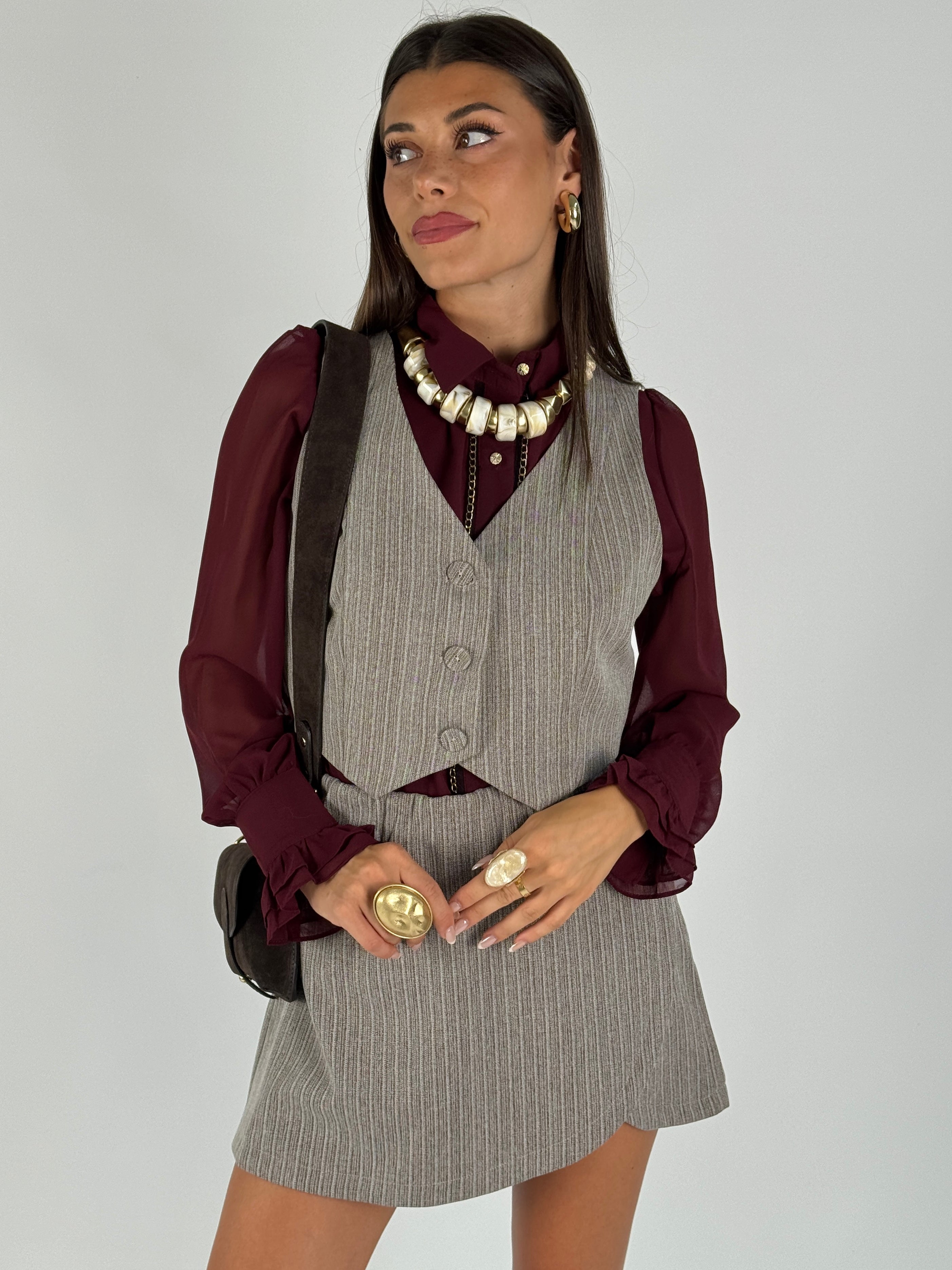 Gilet completo premium Vienna marrone