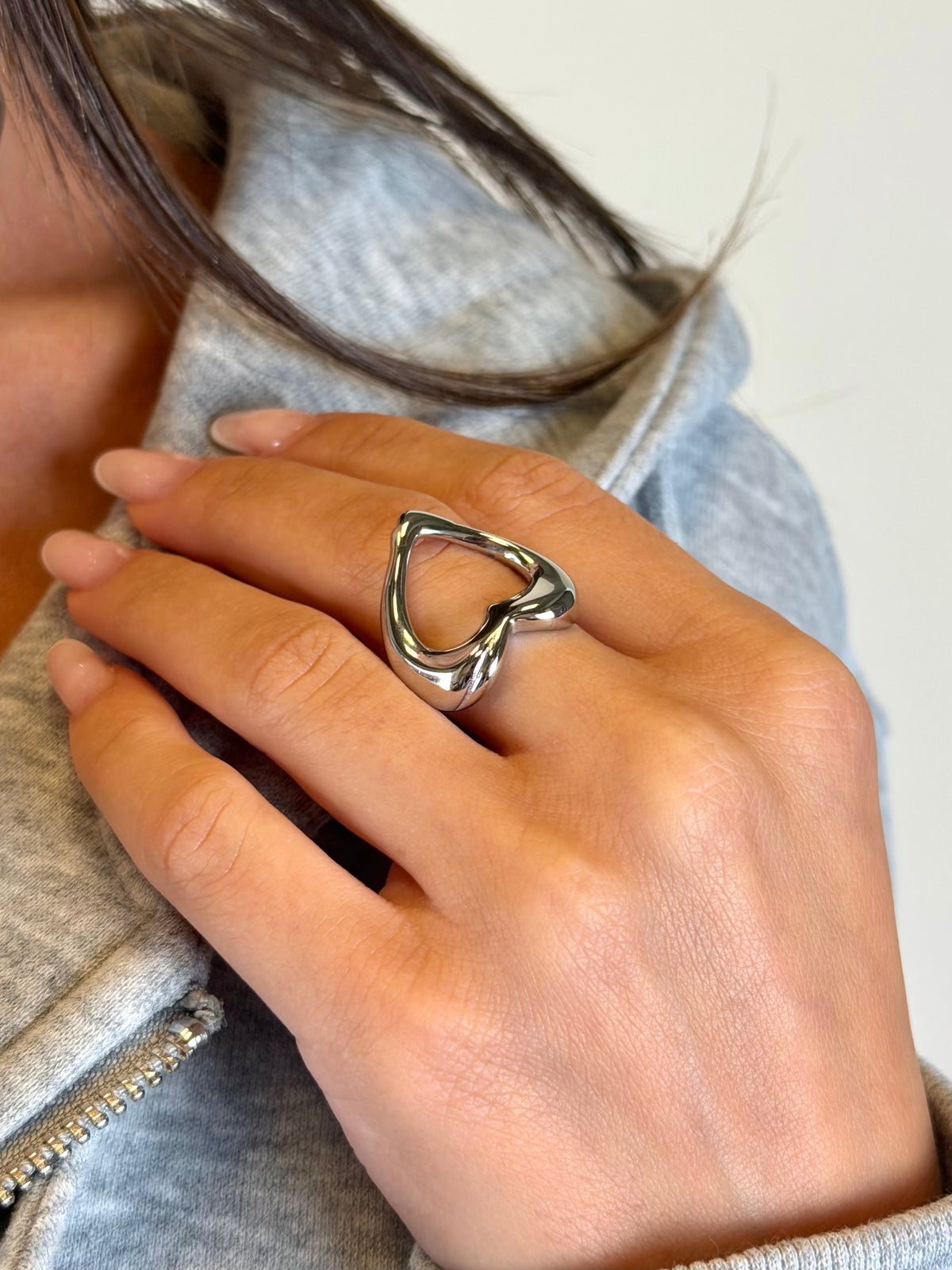 Anello cuore vuoto - collezione cuori