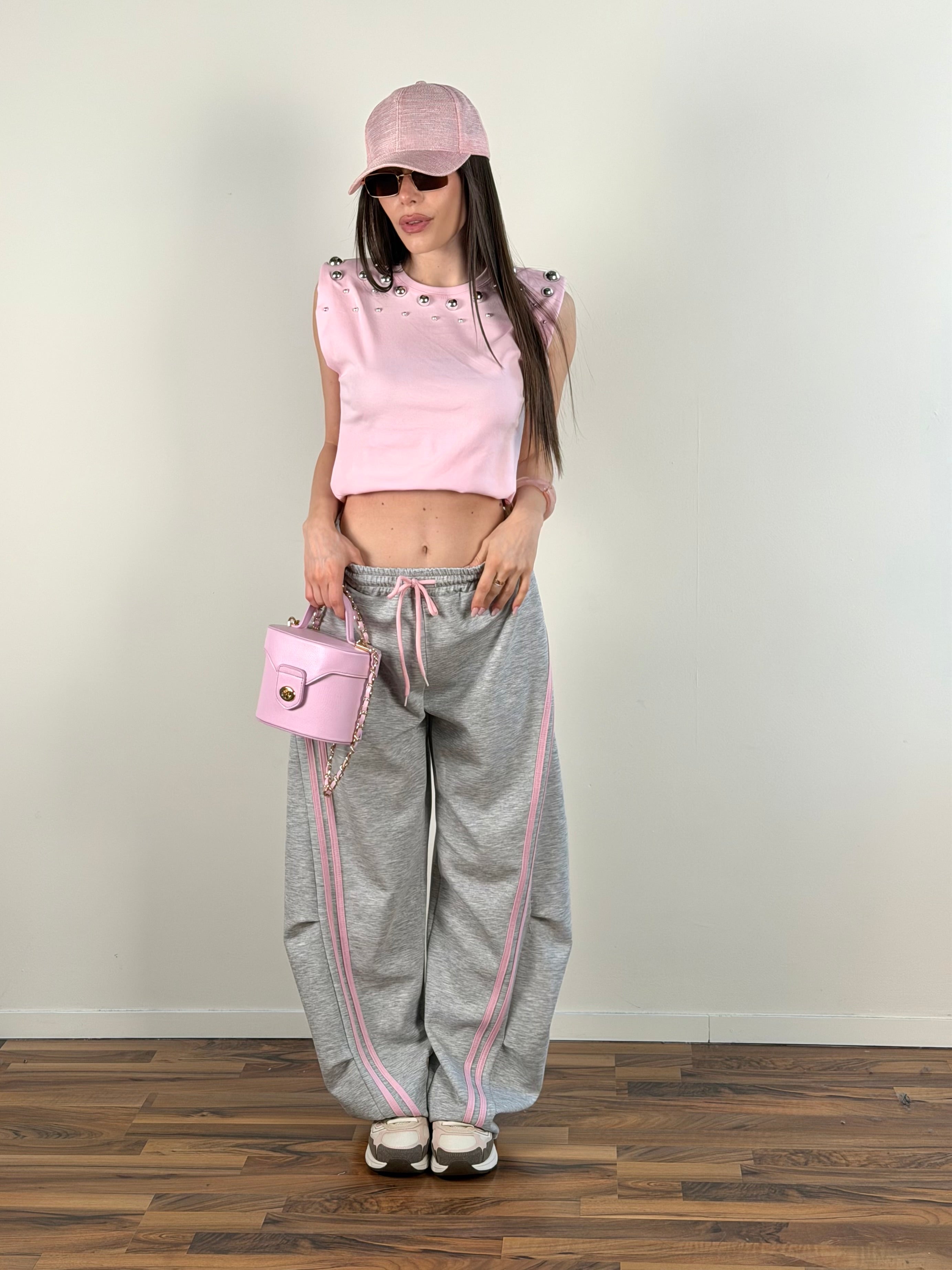 Pantalone tuta Elia grigio