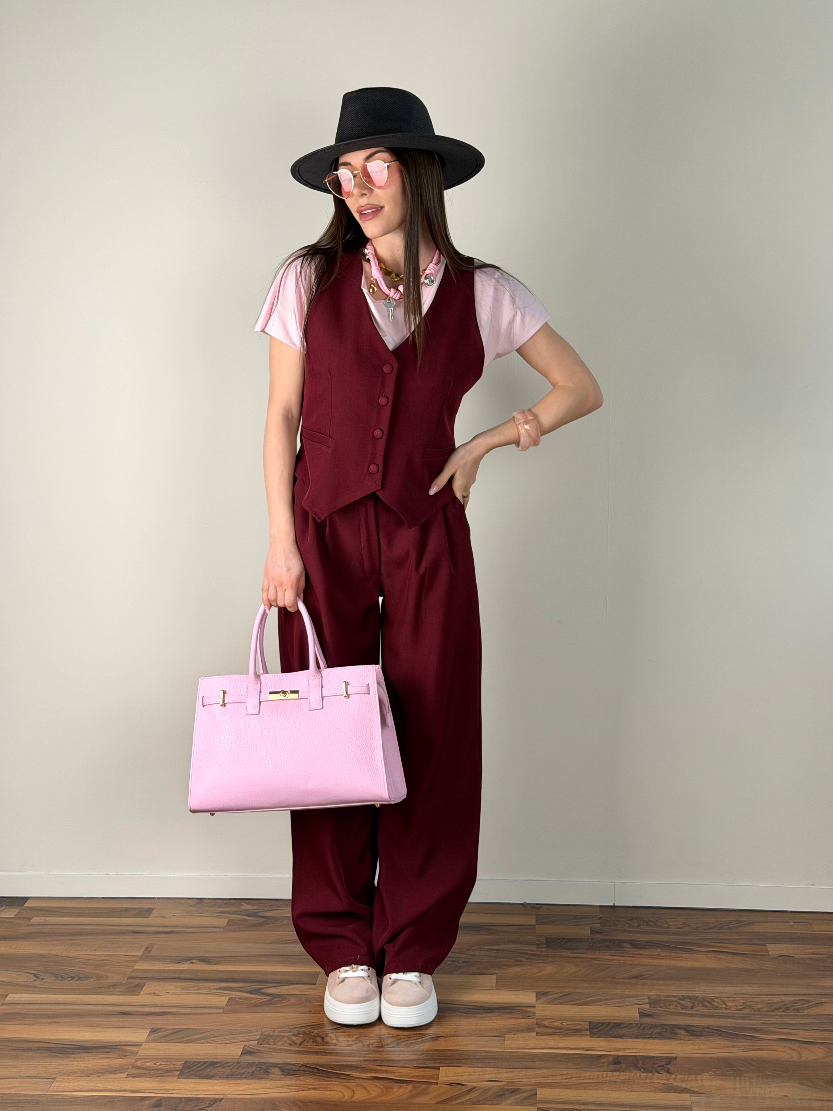 Gilet Luxe bordeaux