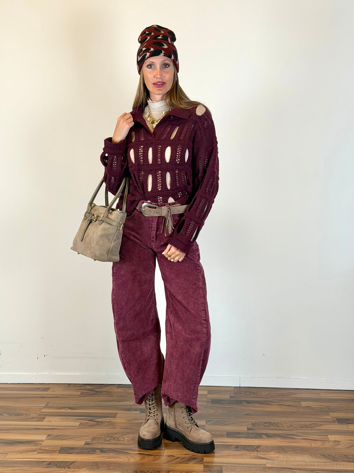 Maglia Polly bordeaux