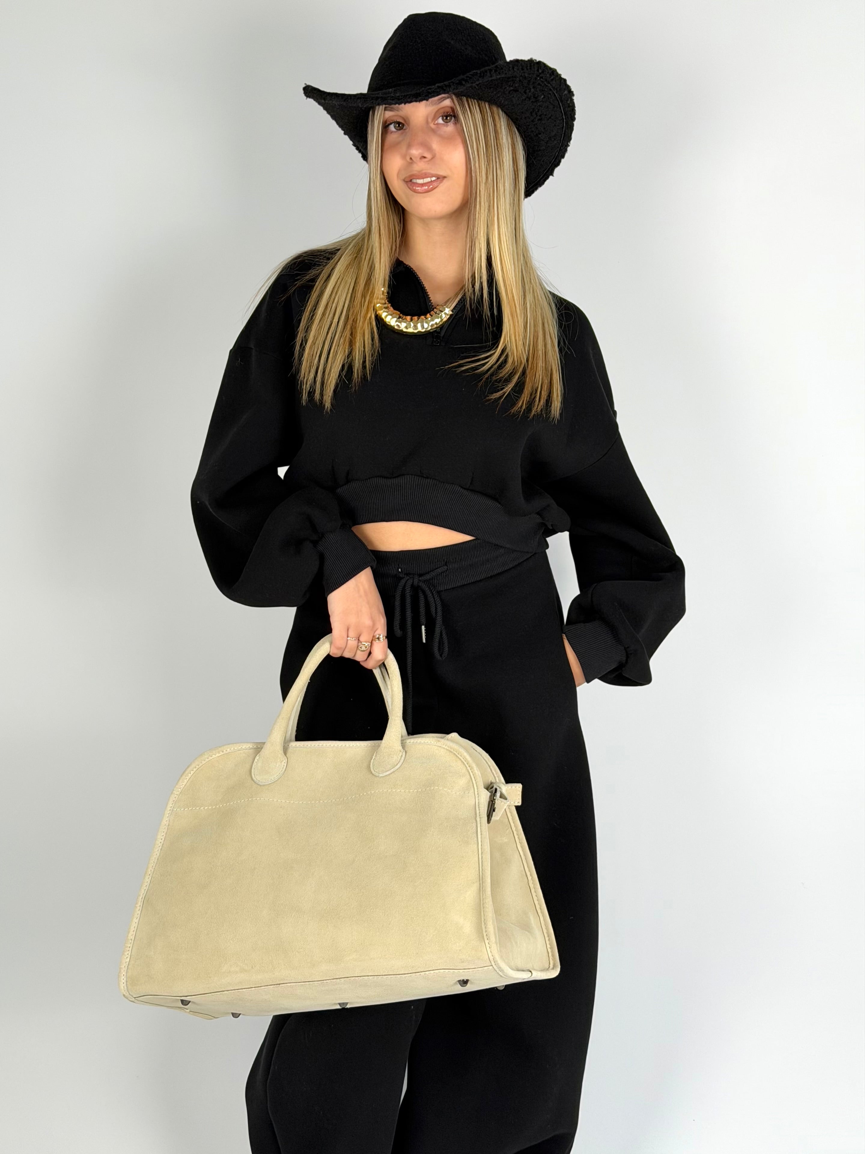 Felpa tuta sportiva Diva nera