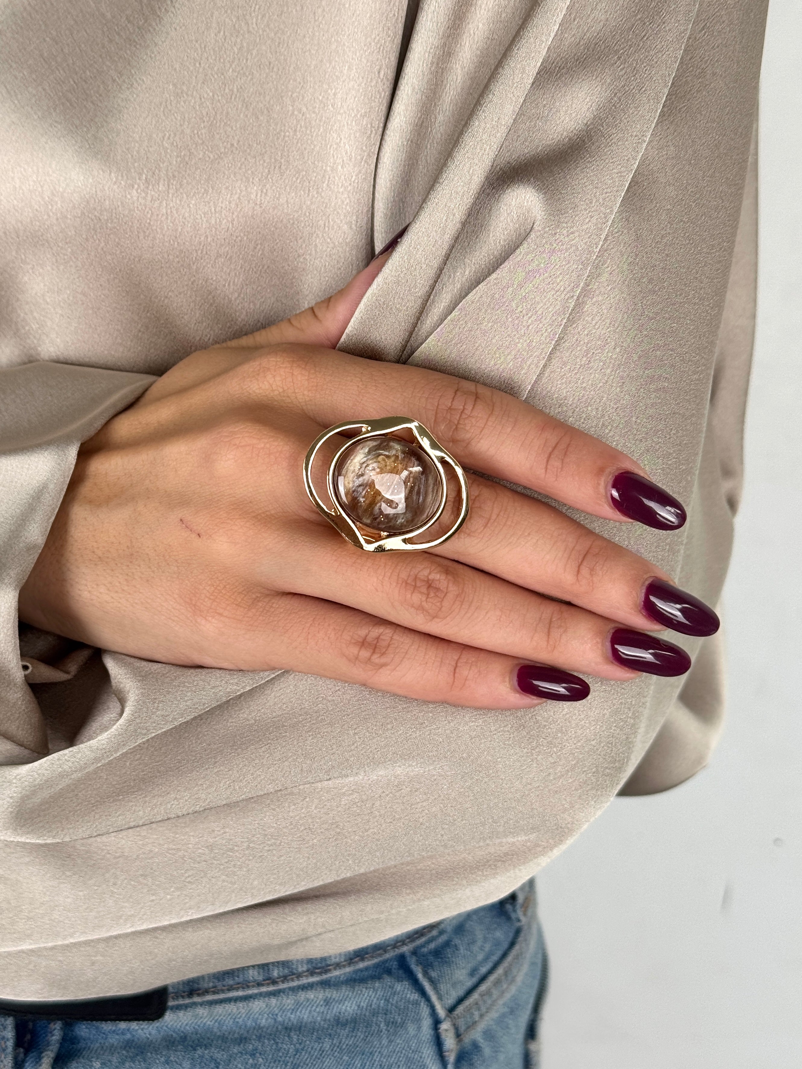 Anello occhio pietra - 3 colori