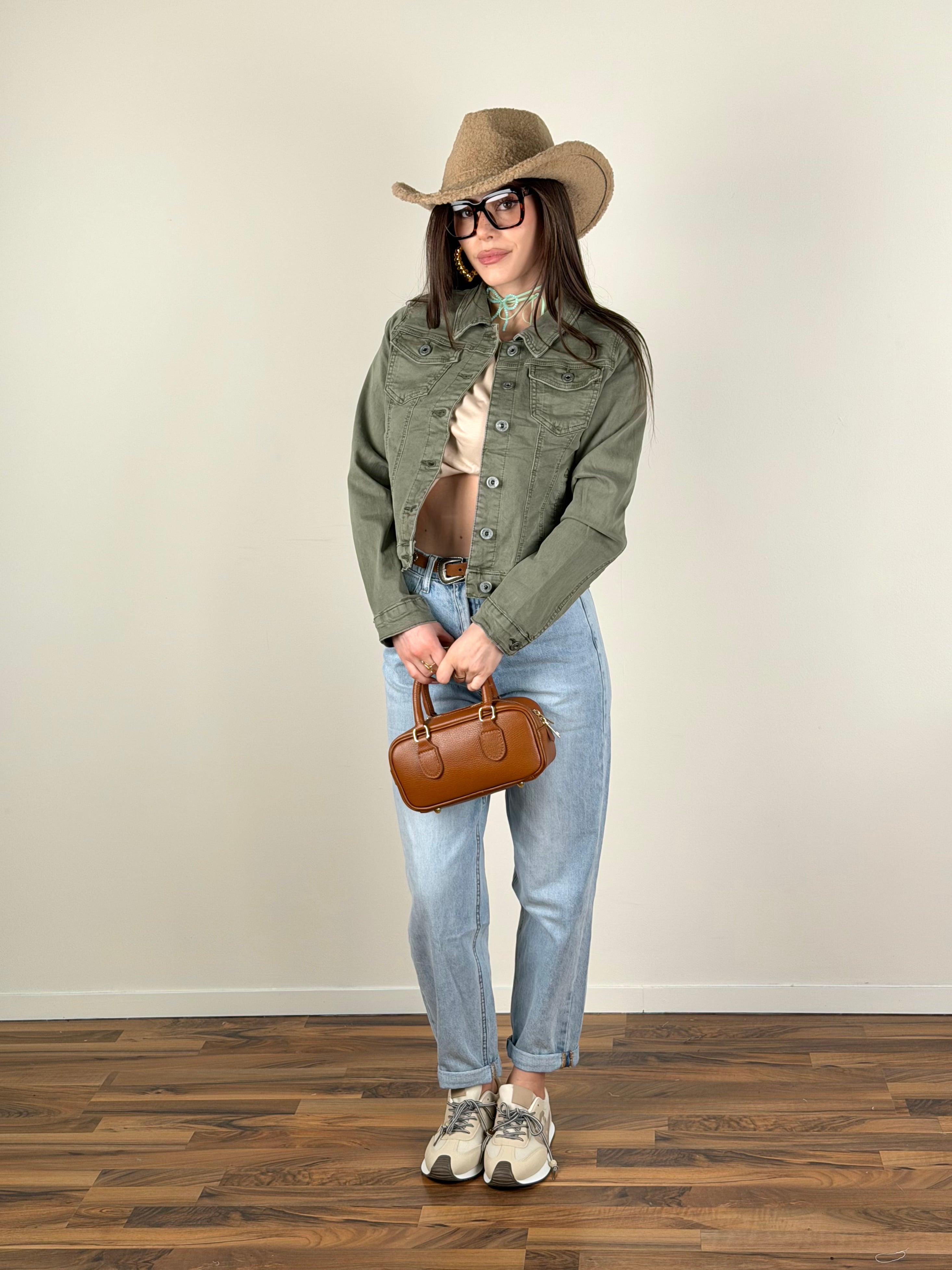 Giubbino jeans Spring verde