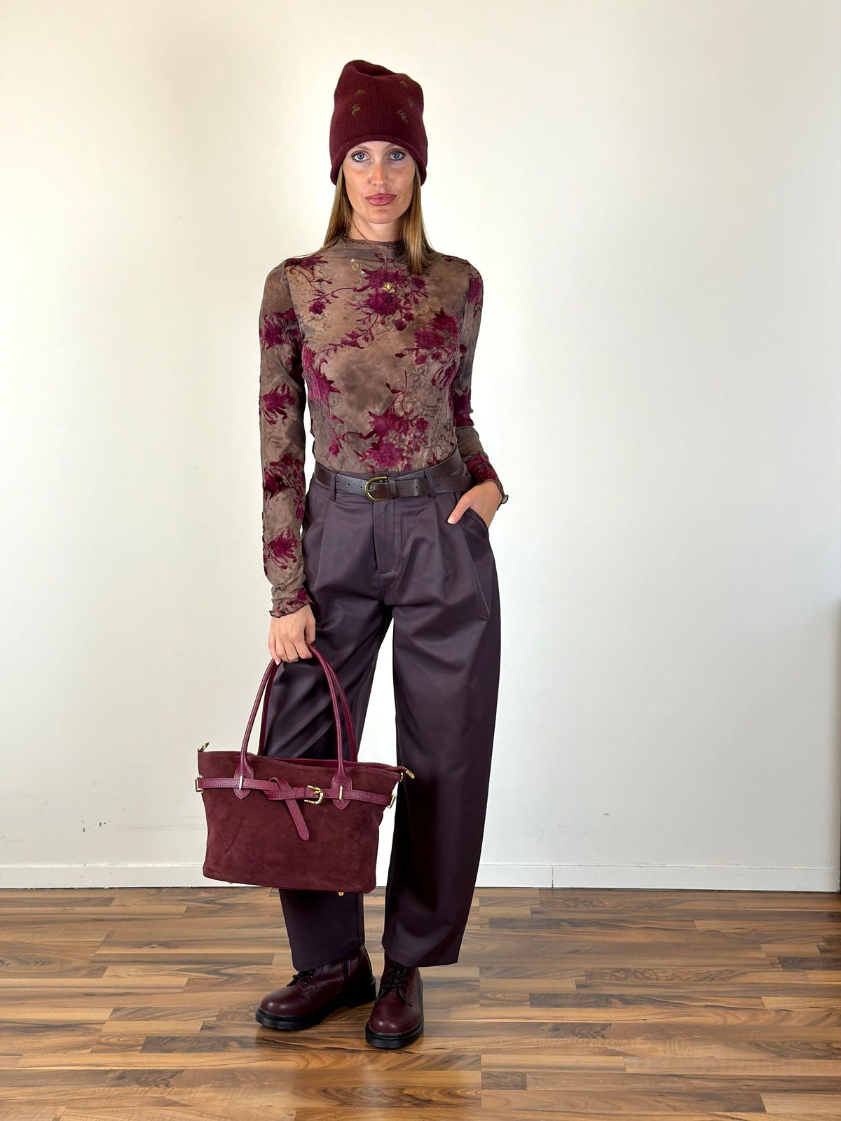 Pantalone James bordeaux