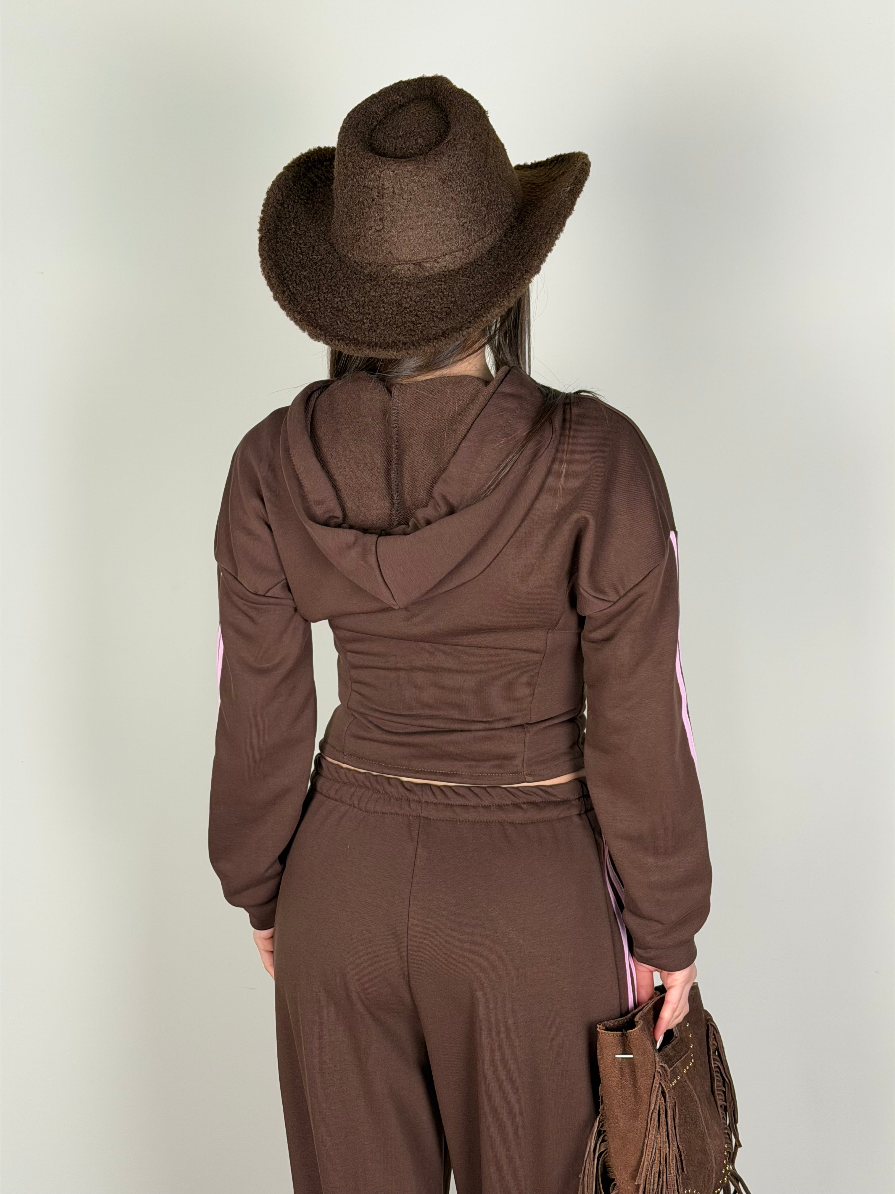 Felpa tuta sportiva Iconic moro