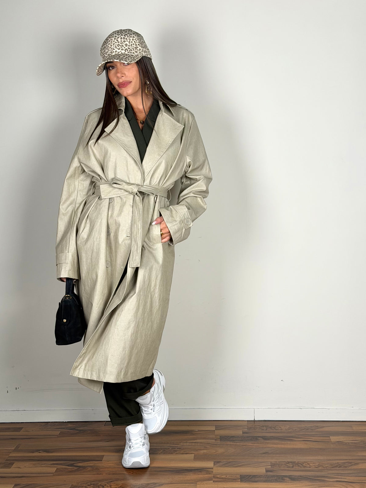 Trench ecopelle beige