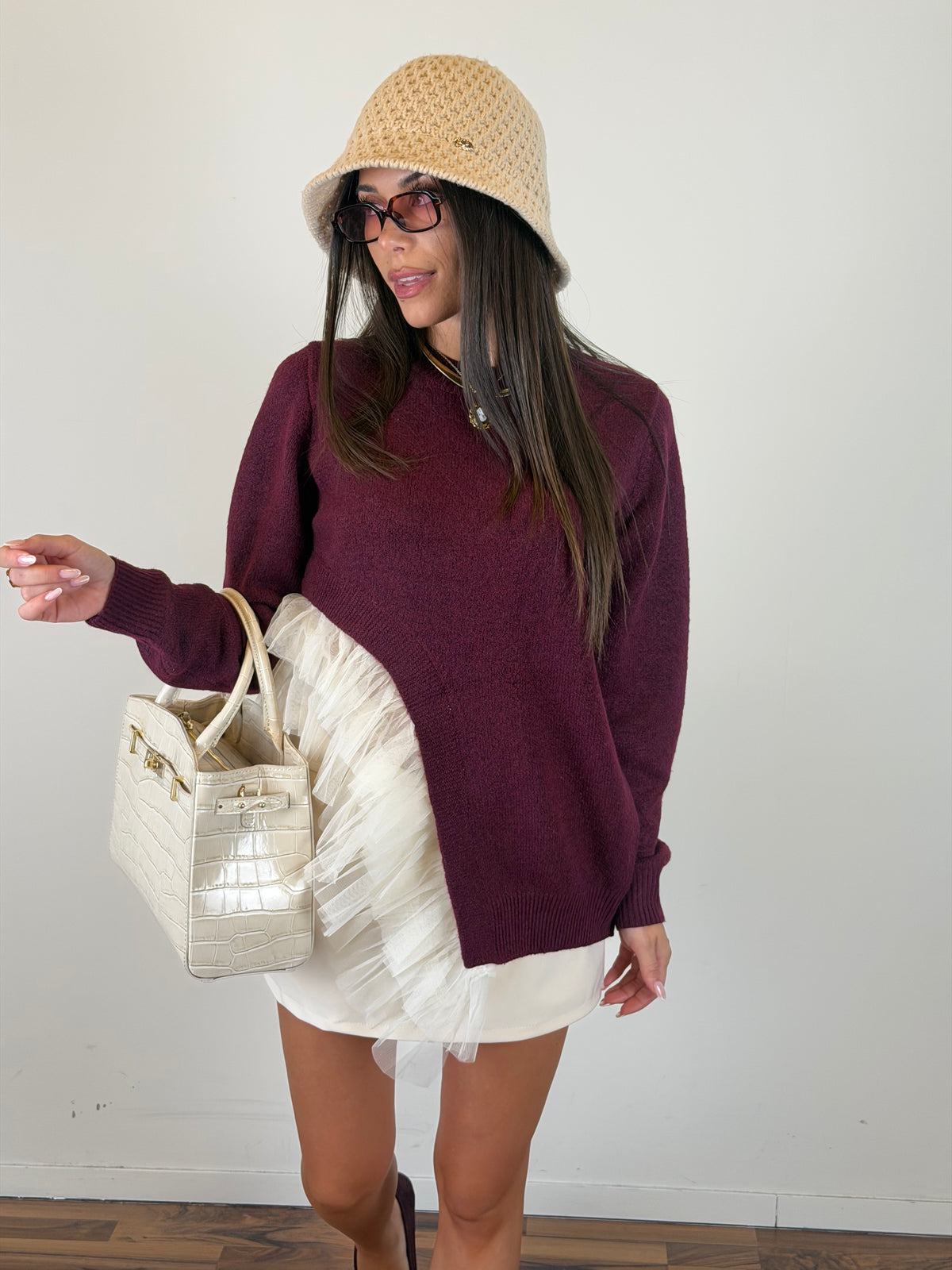 Maglia Diamante bordeaux