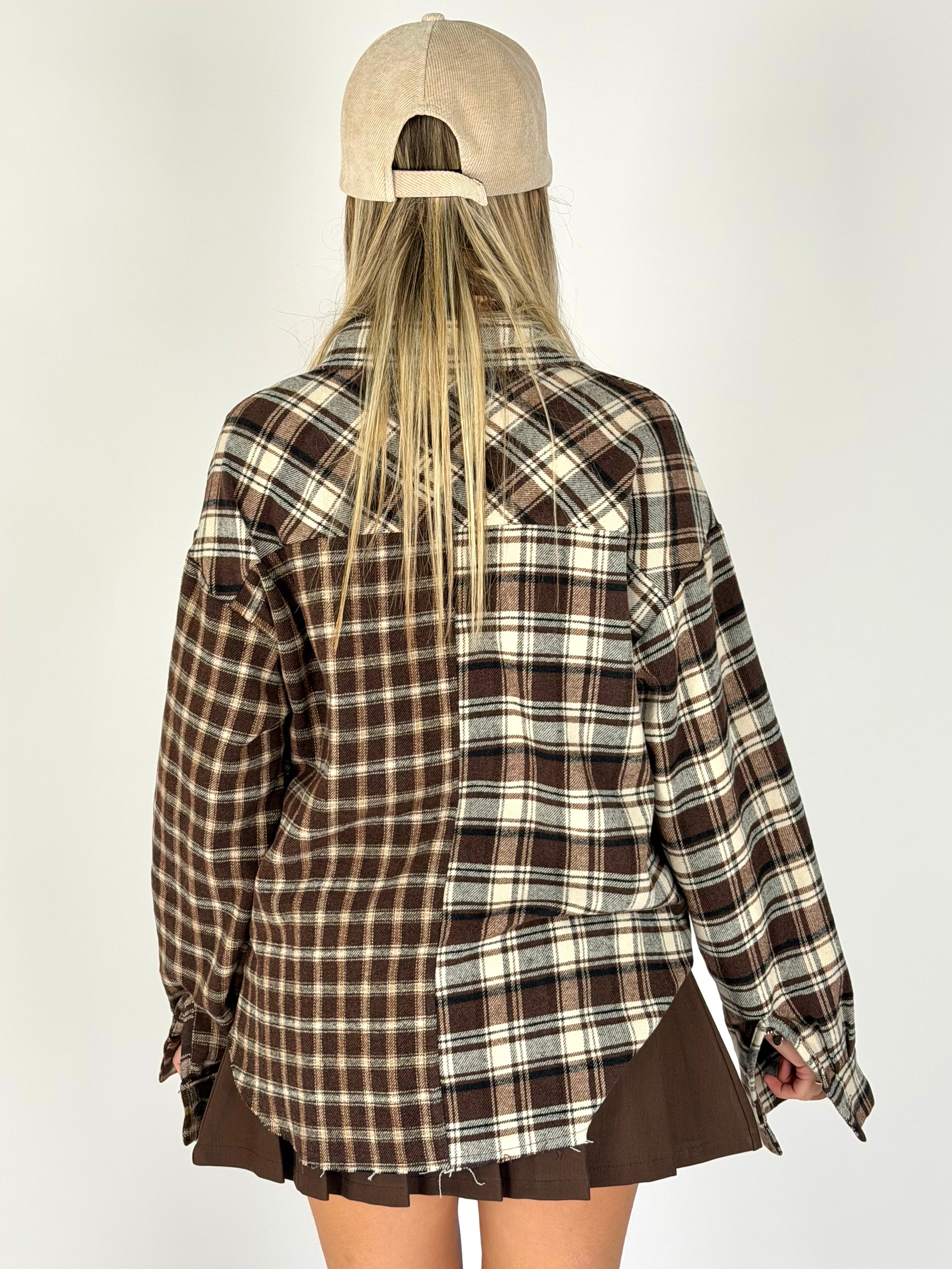 Camicia check Alessia marrone