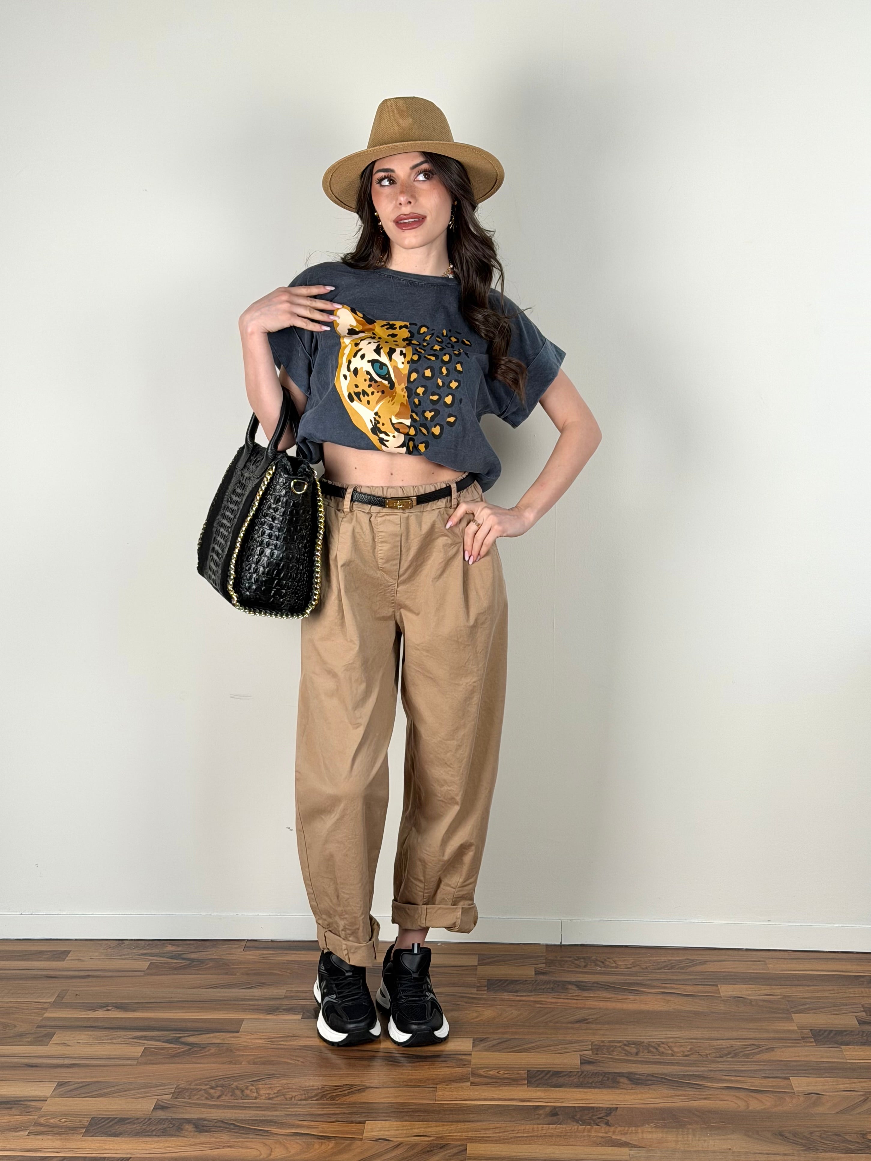 Pantalone Carmen tabacco