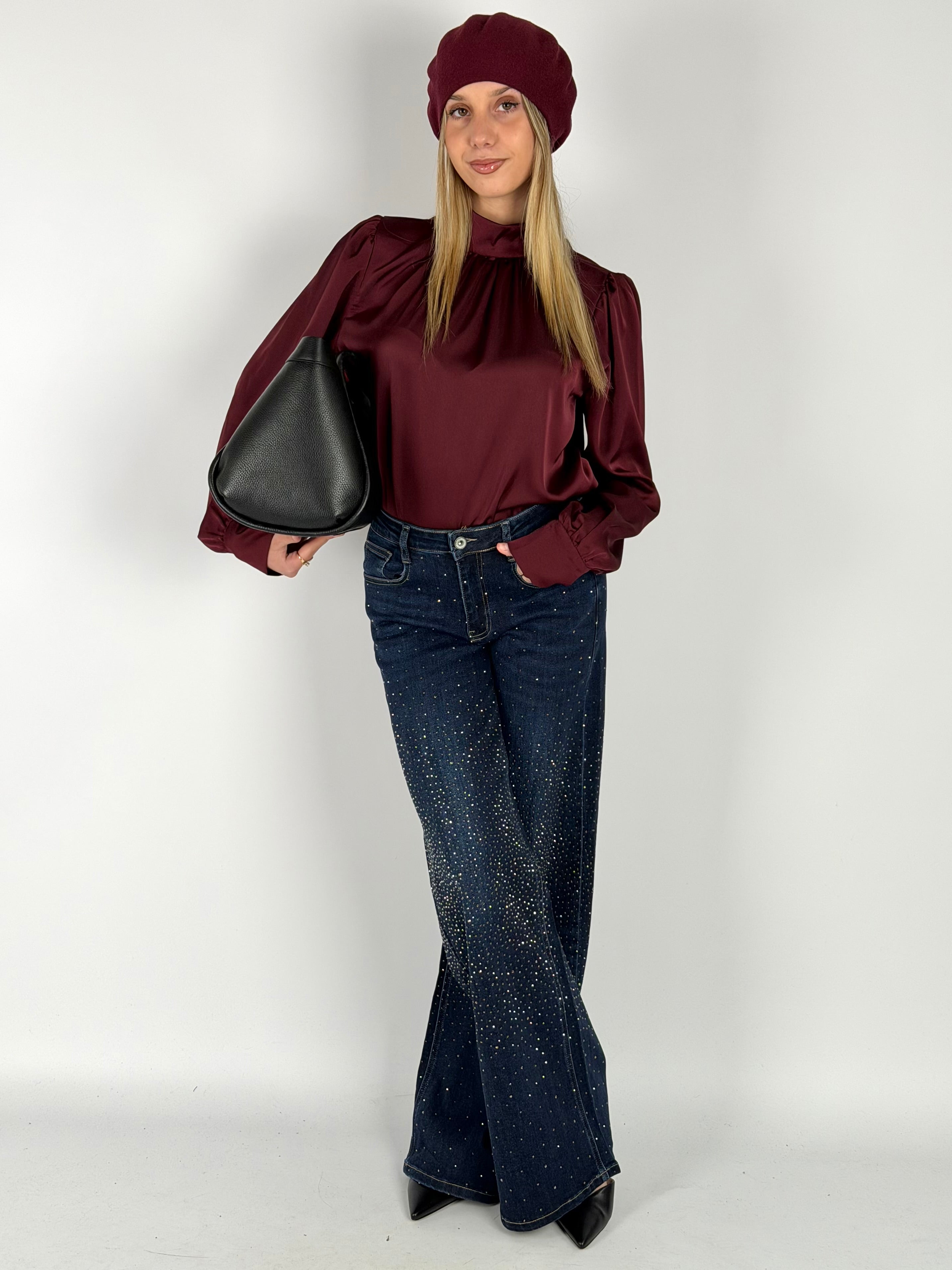 Camicia Crystal bordeaux