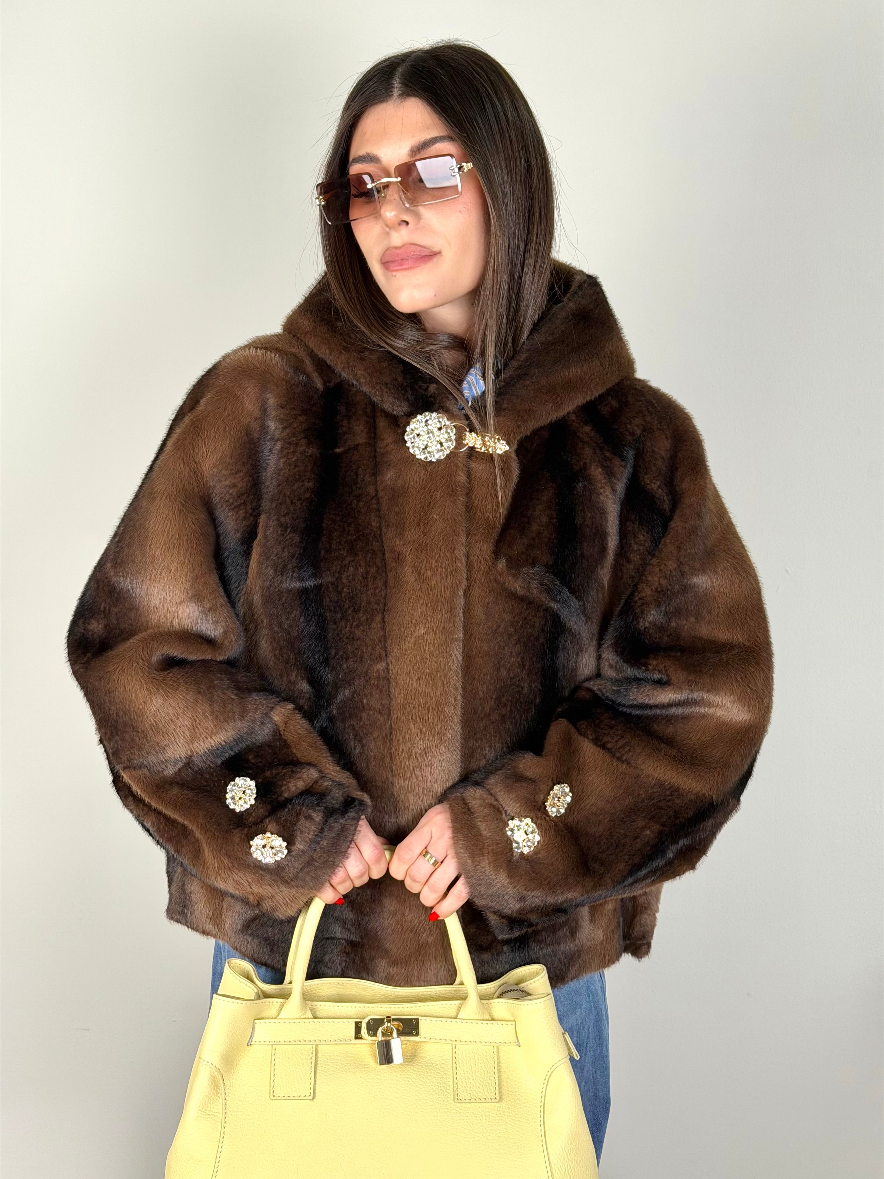 Pelliccia Evelin moro