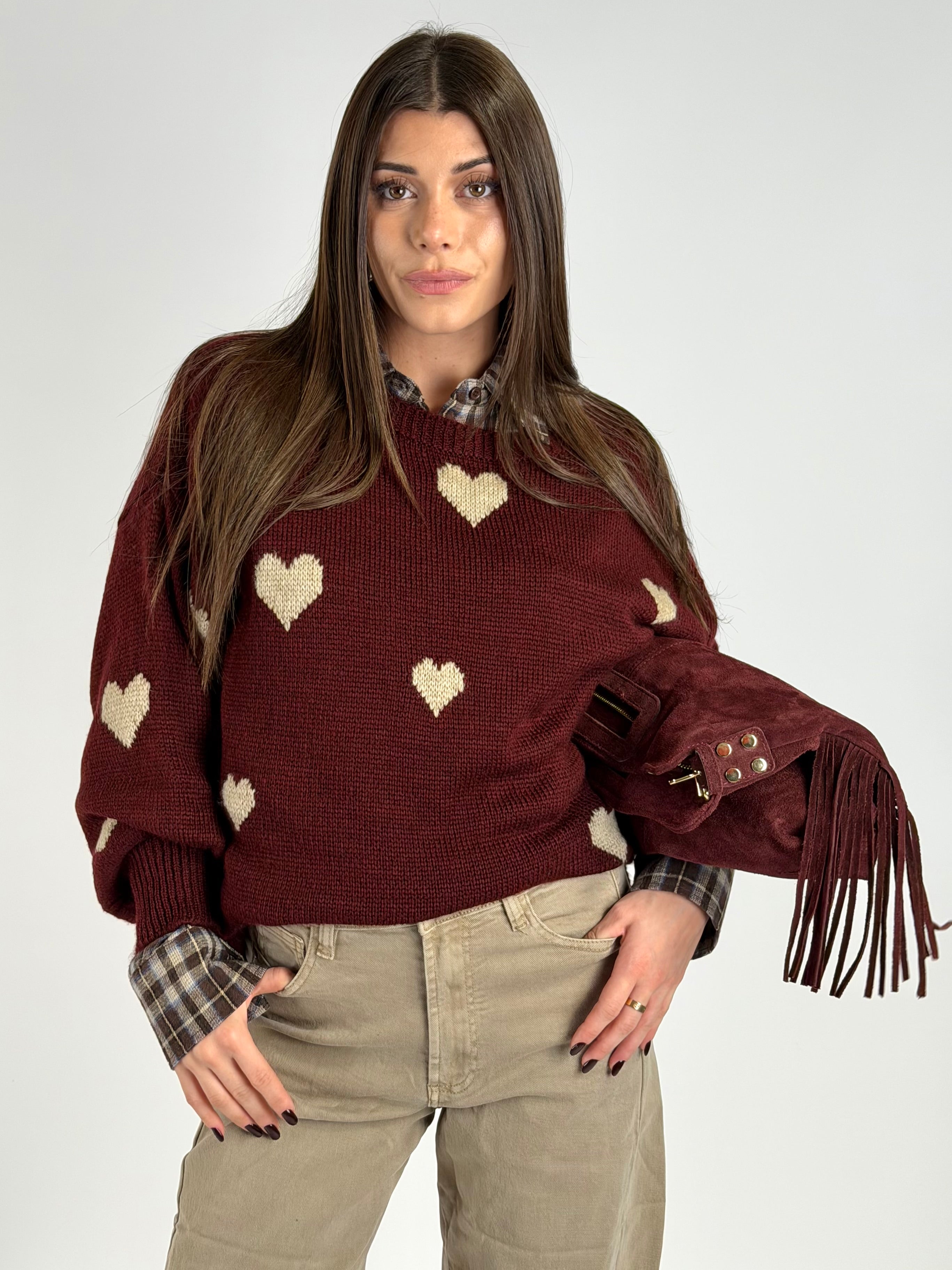 Maglia Romantica bordeaux