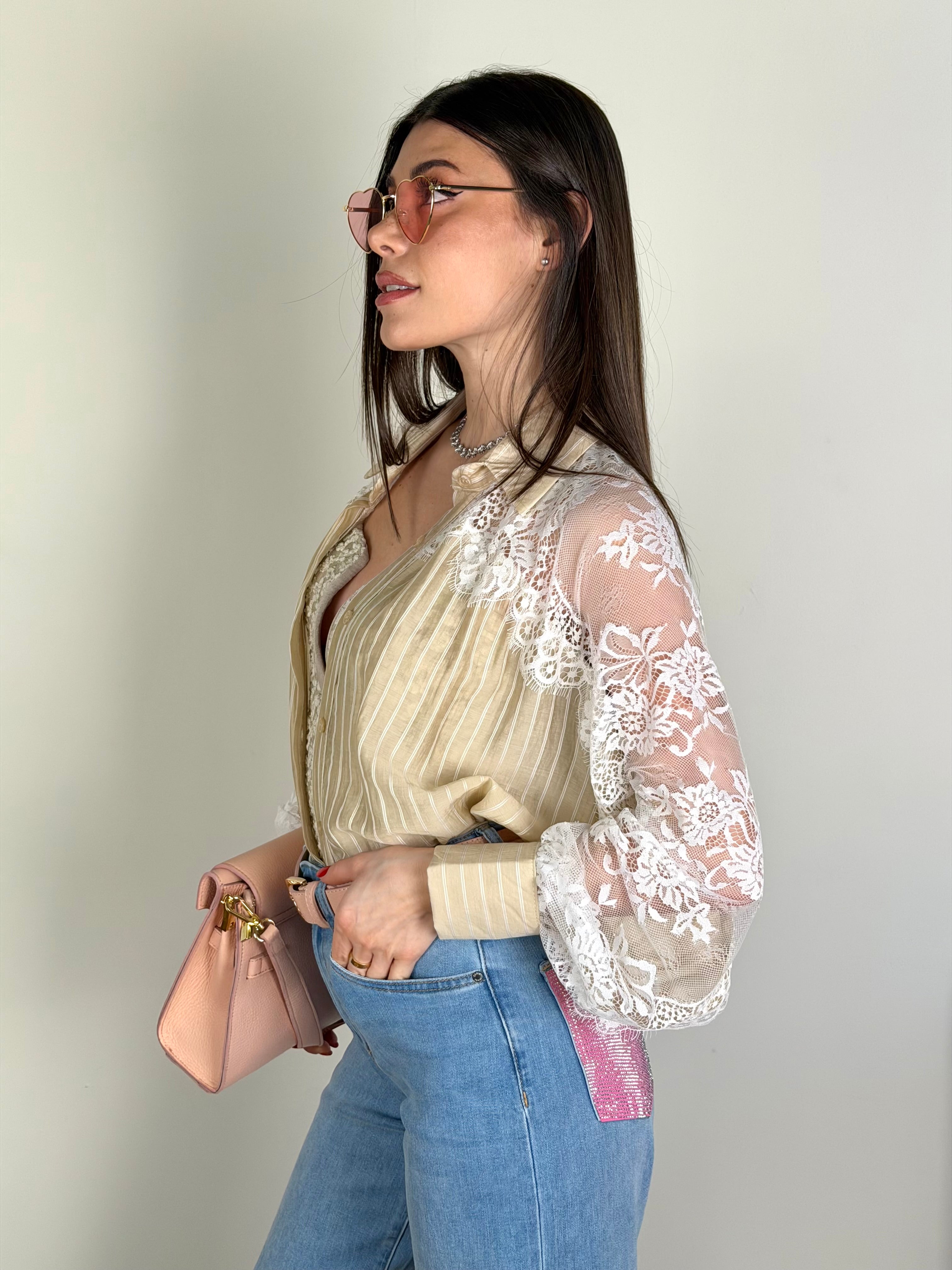 Camicia Baby-doll beige