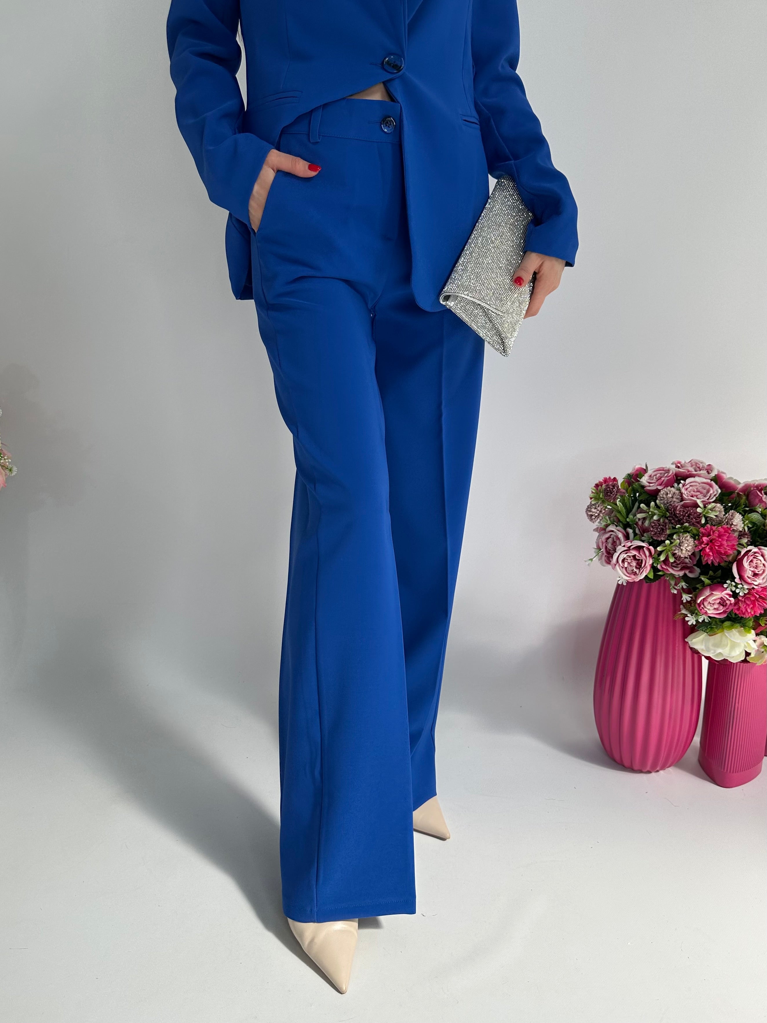 Completo elodie palazzo Blu elettrico