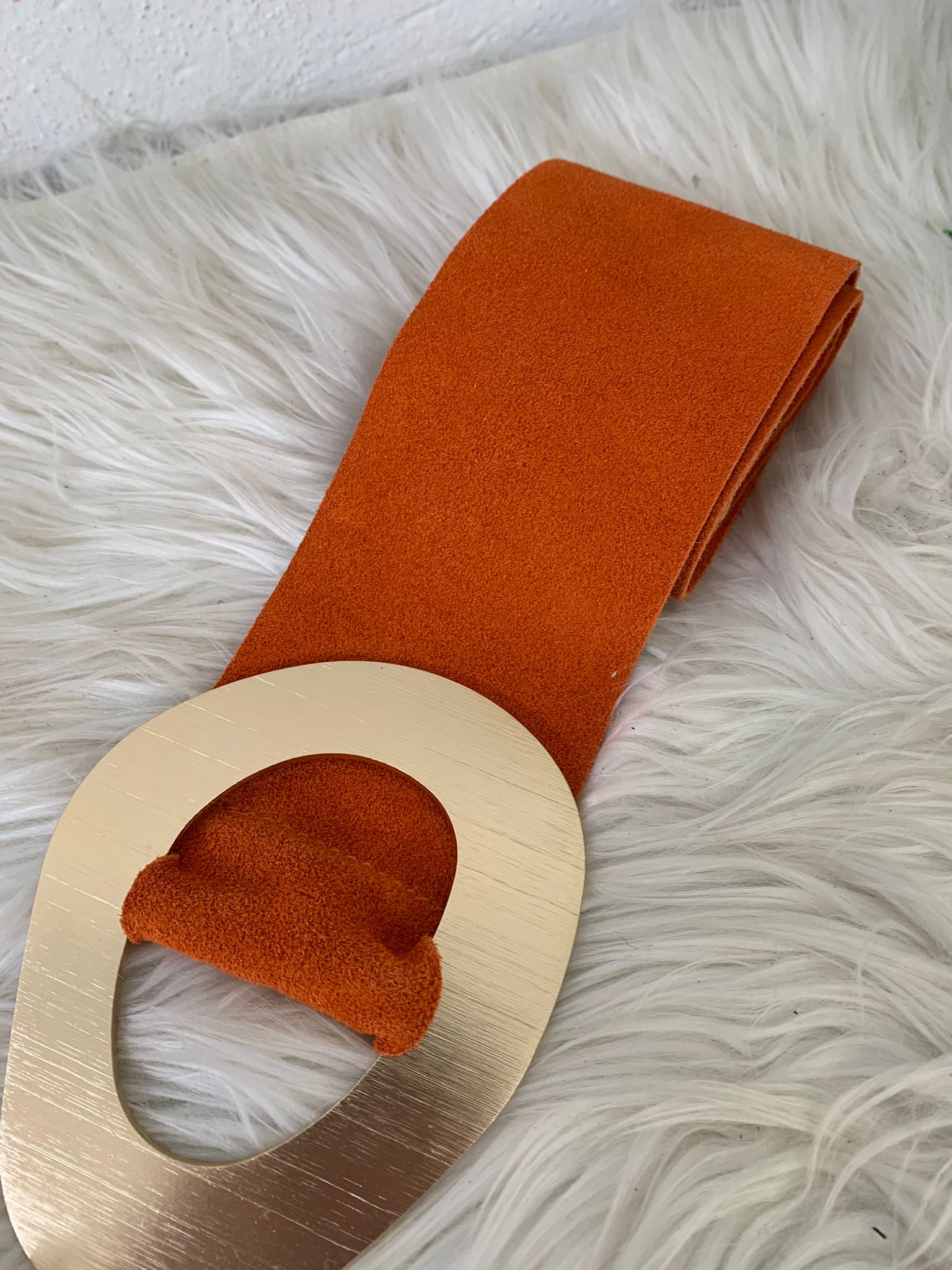 FUSCIACCA camoscio fibbia maxi