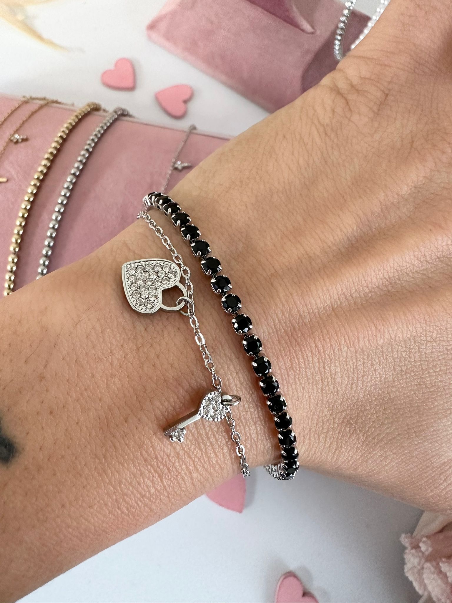 BRACCIALE tennis rainbow medio