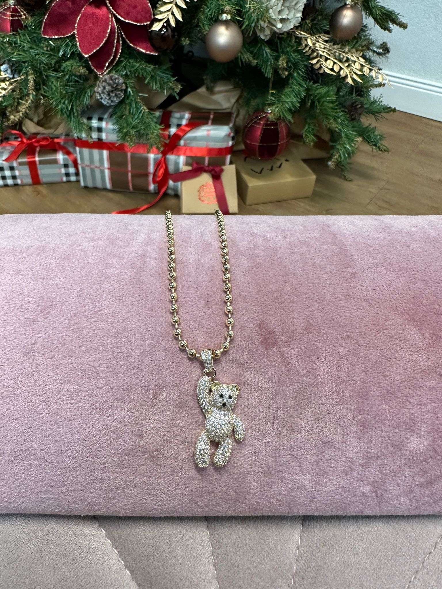 Collana teddy hello zirconato